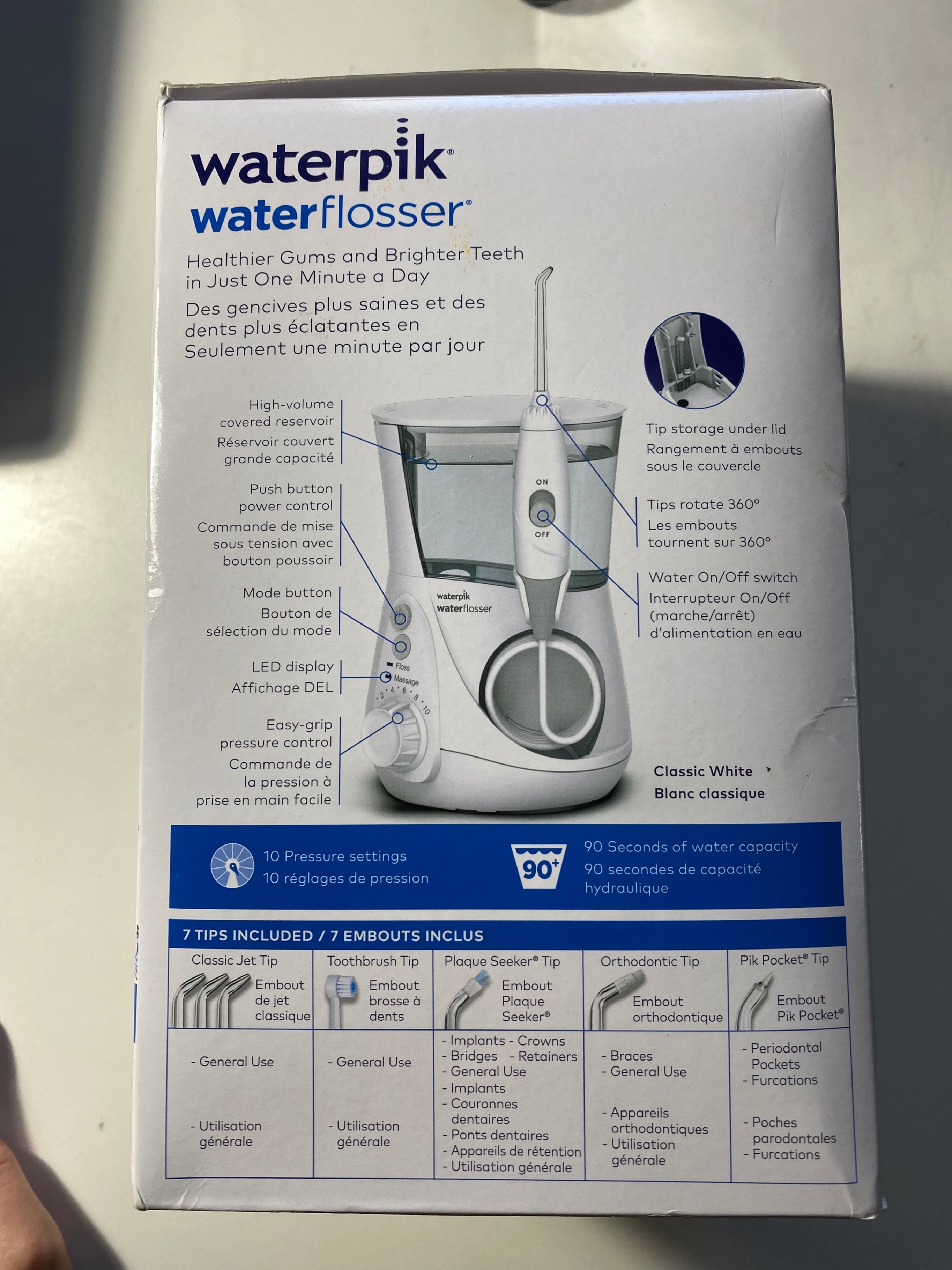 Never used - Waterpik Aquarius Countertop Water Flosser - White - photo 2