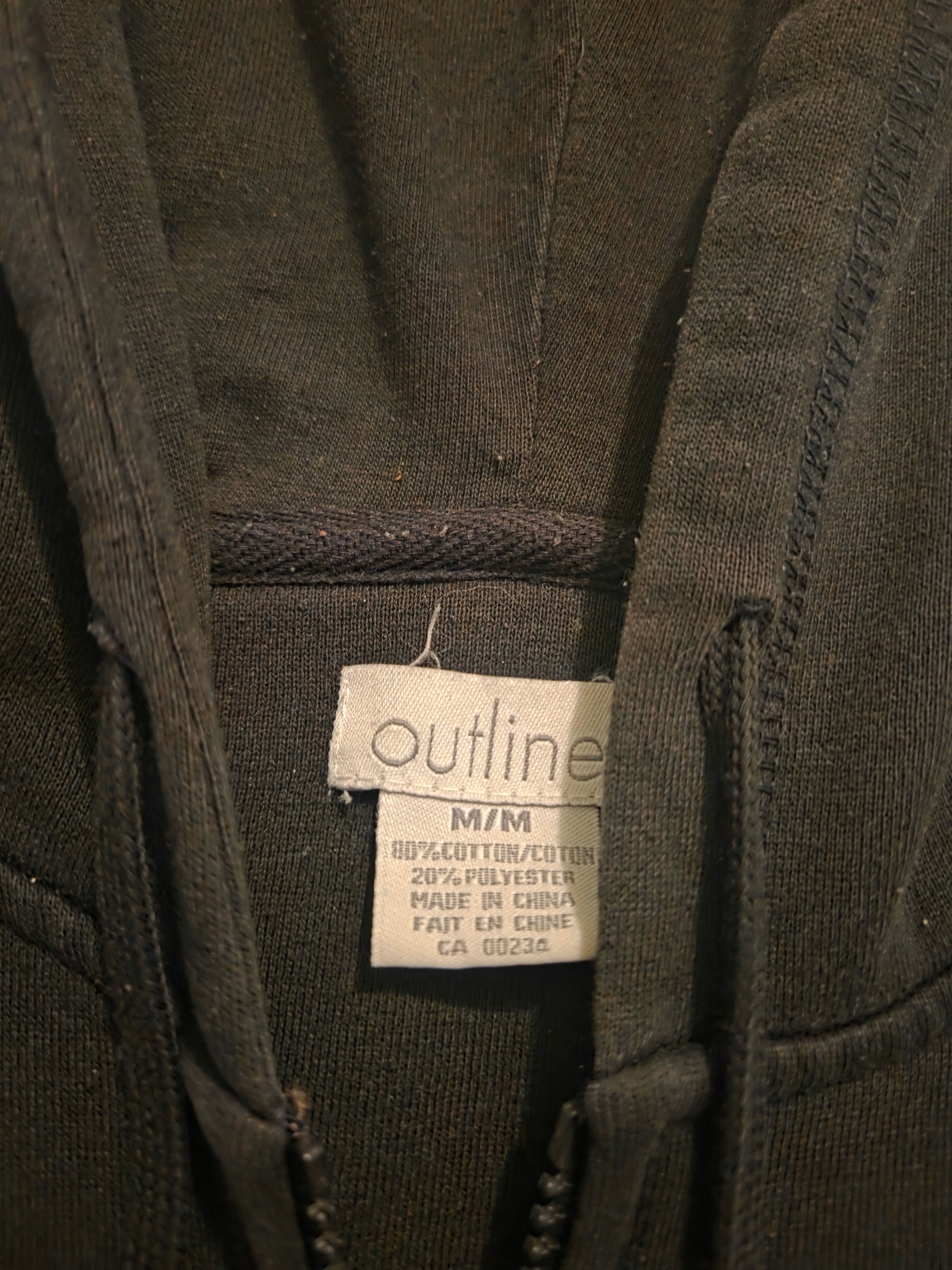 Outline Black Full-Zip Fleece Hoodie, Size M (Hudson's Bay) - photo 2