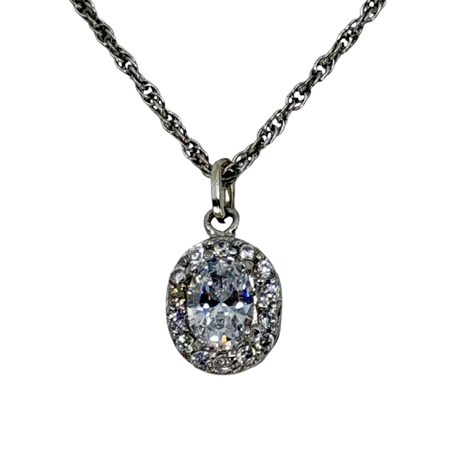 Sterling silver Cubic Zirconia pendant - GM1050