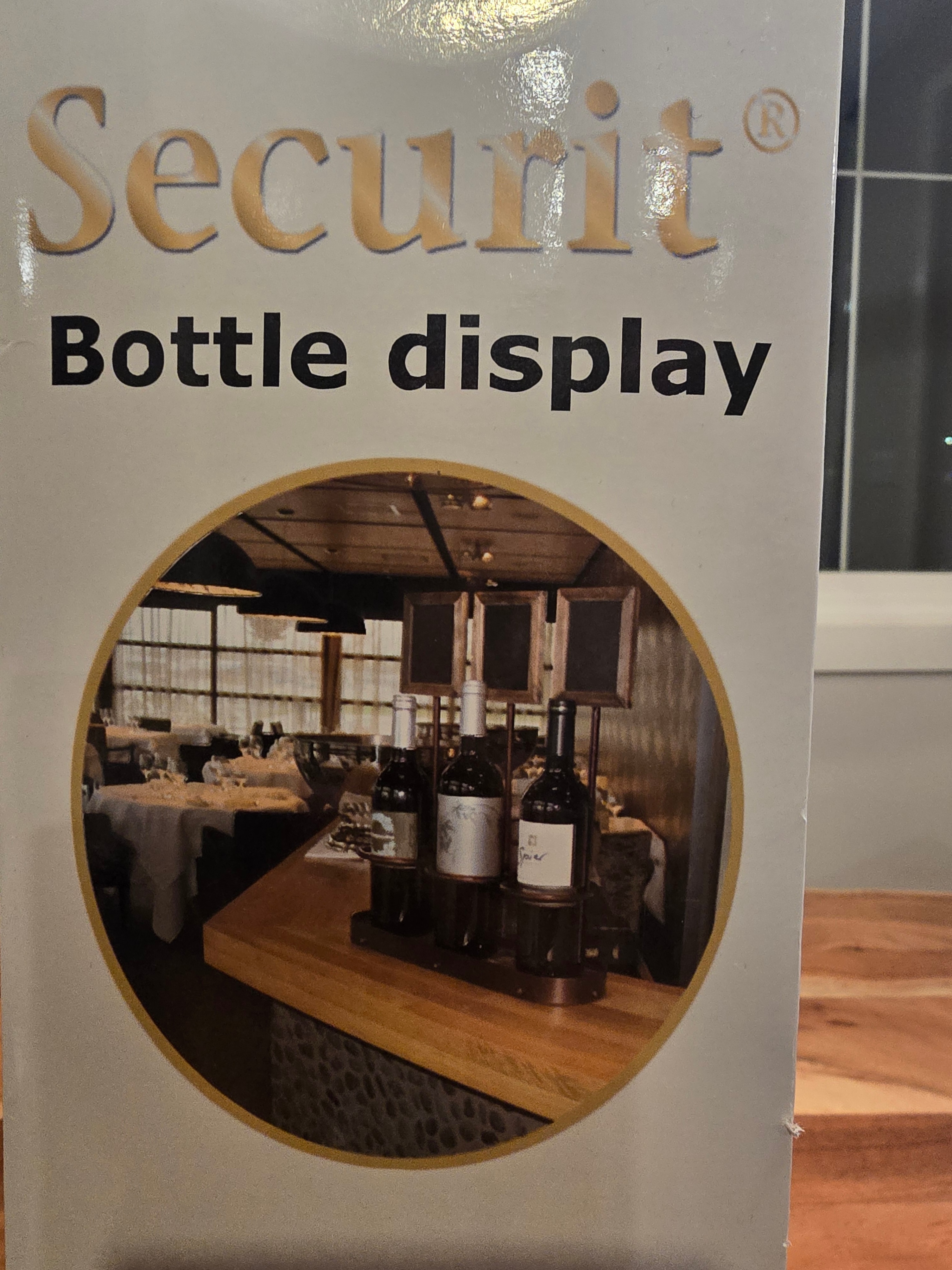 3 Bottle Wine Display Stand with Chalkboard Signs - photo 3