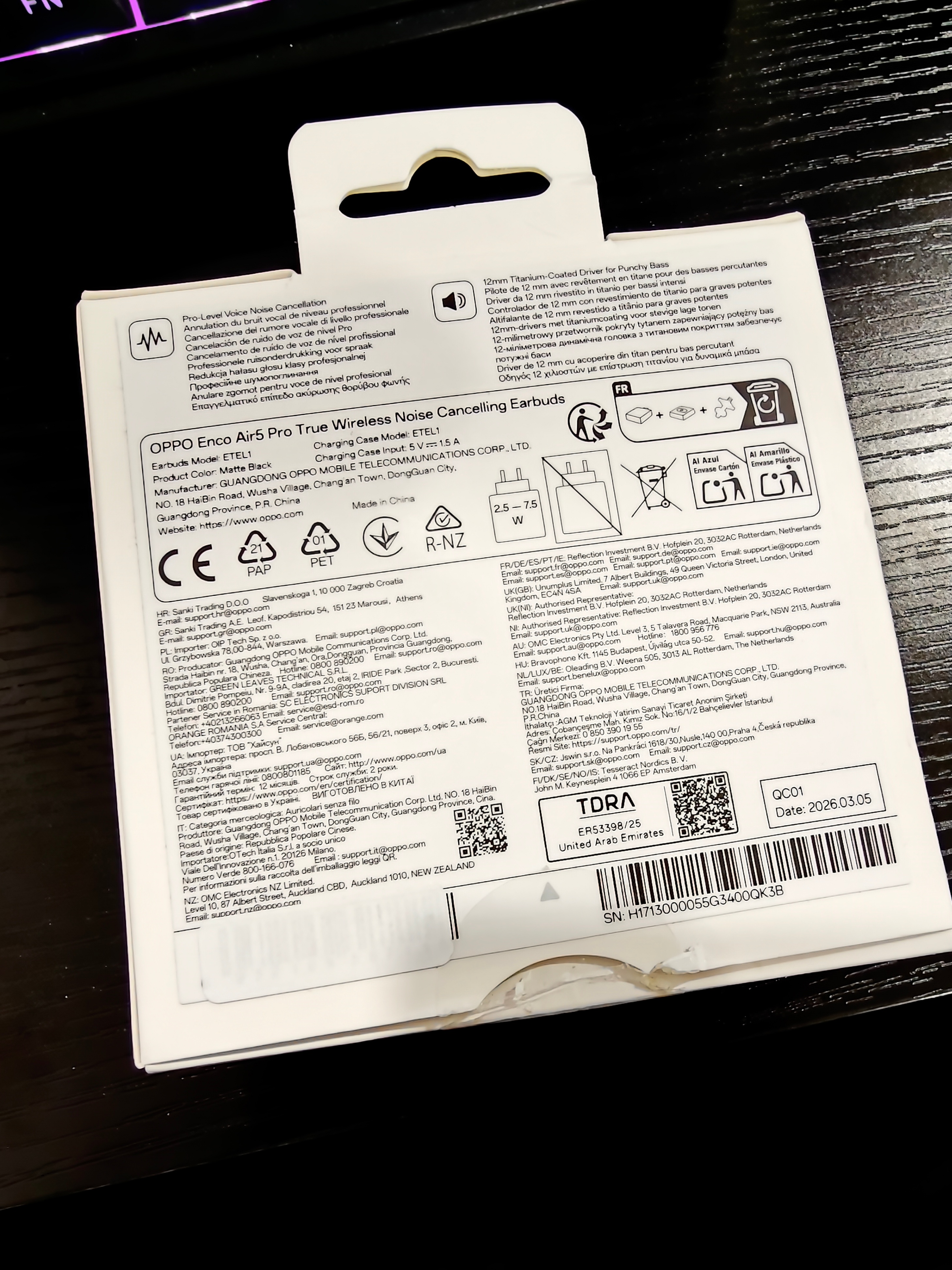 OPPO Enco Air5 Pro ANC Earbuds - Like New (Matte Black) - photo 2