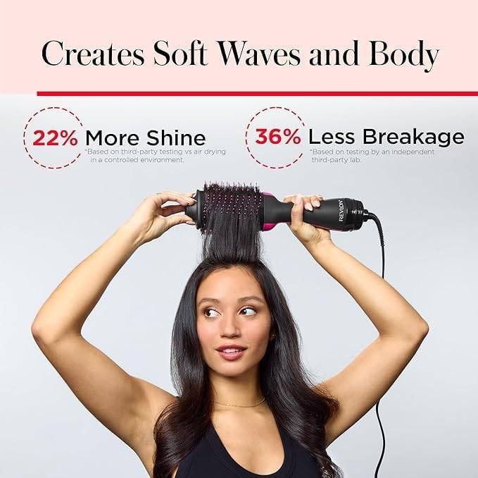 Revlon One-Step Volumizer & Ionic Hair Dryer Brush, Black - photo 4