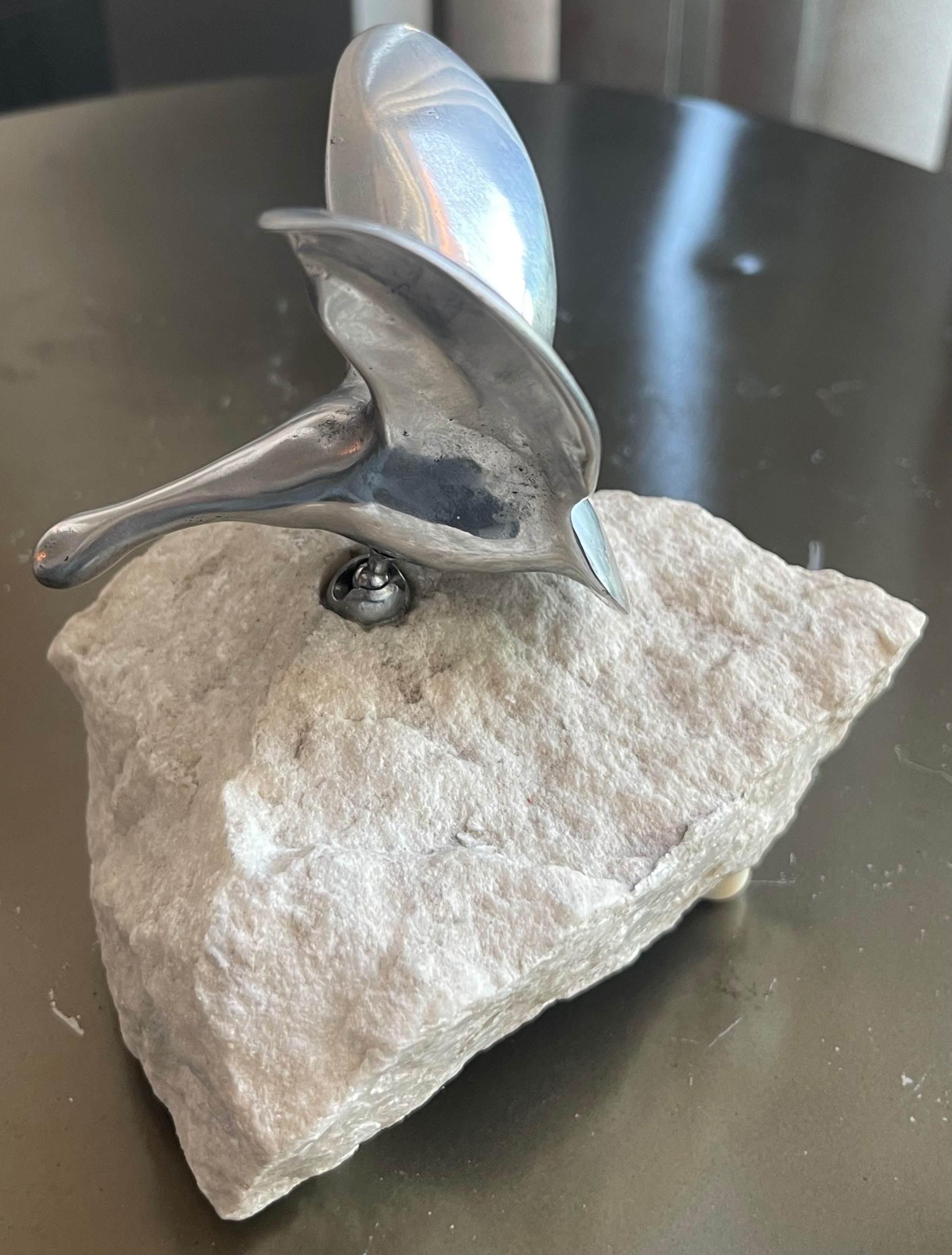 Vintage Hoselton Canada Aluminum Seagull Sculpture #302 - photo 2
