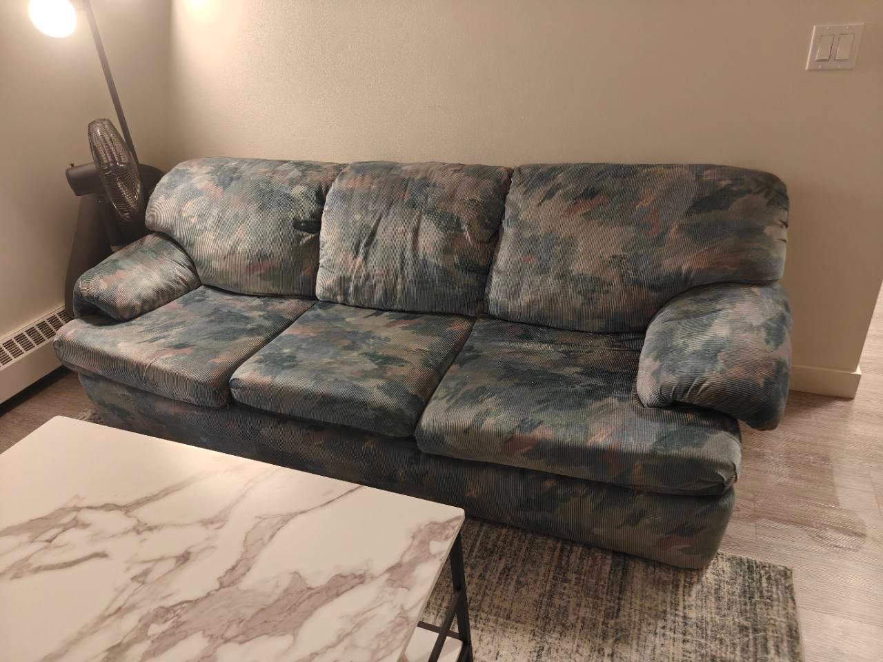 3-Seater Fabric Sofa – $55