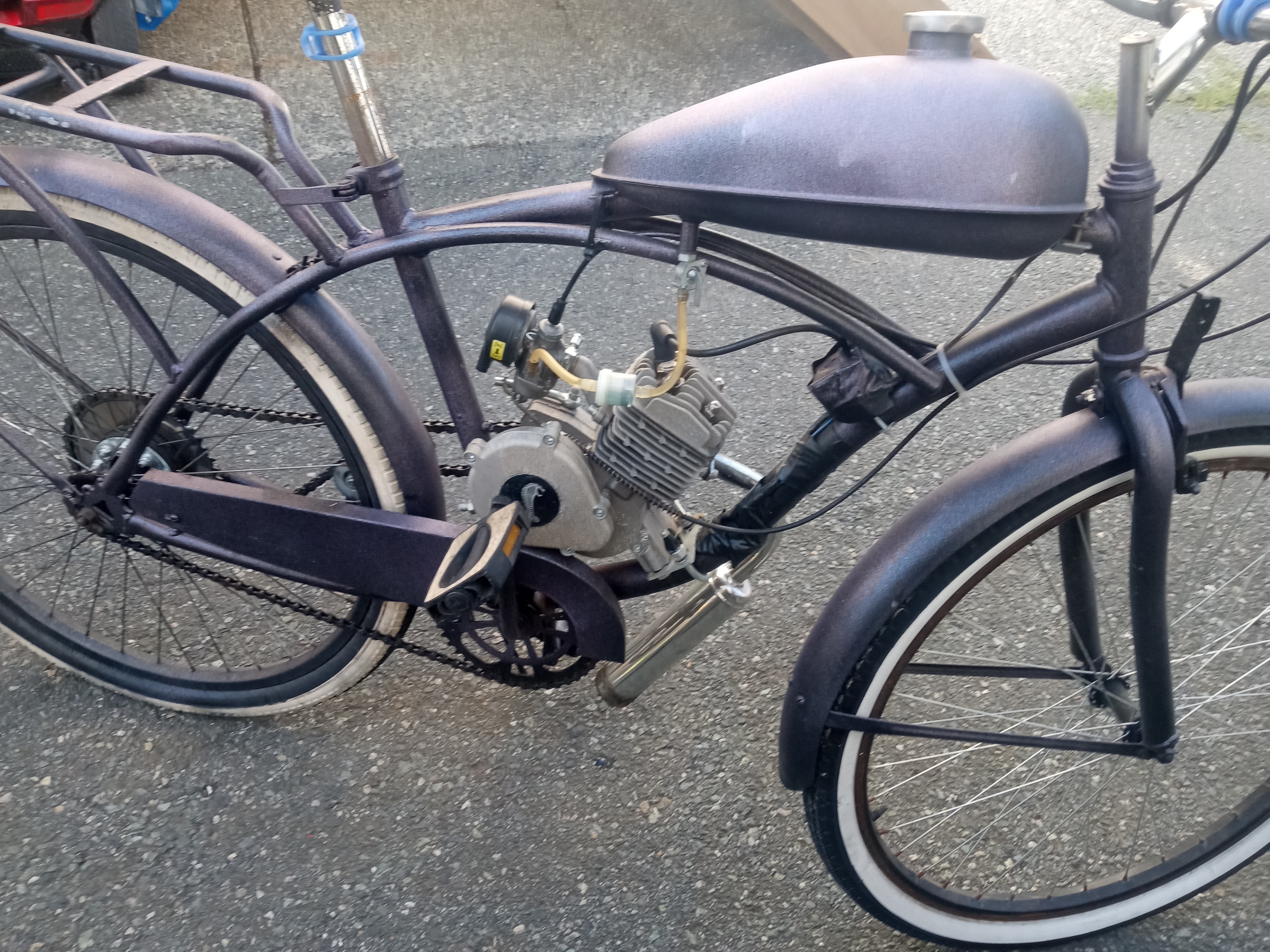 80cc 2 stroke customized beach cruiser gas bike - photo 3