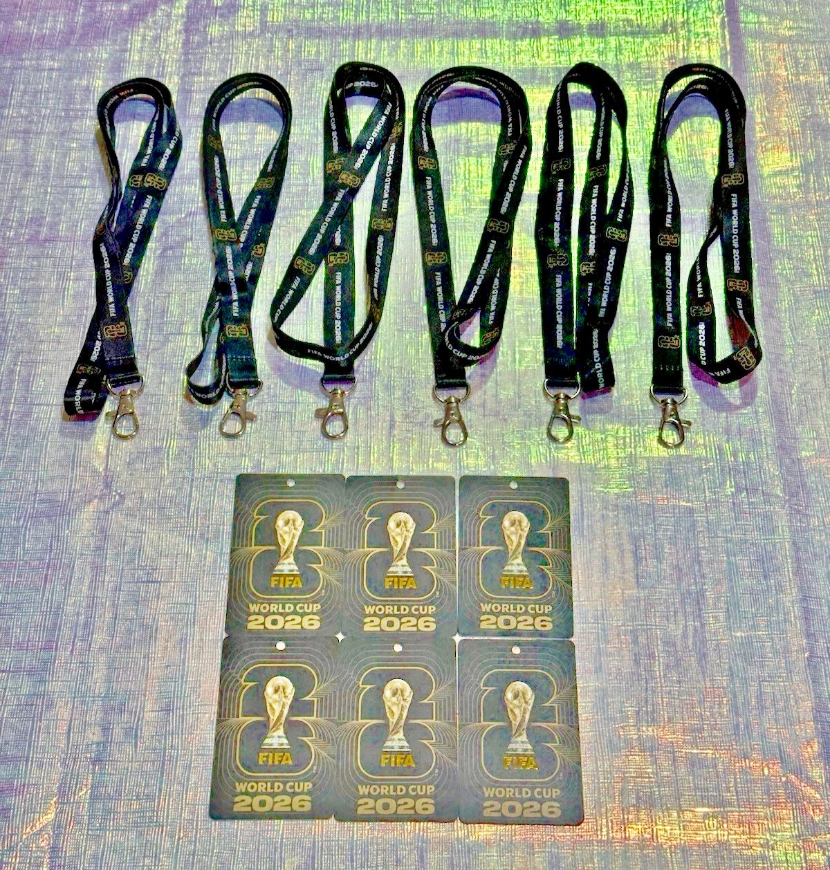 *6* x FIFA Fan Cards & Lanyards ( Set of 6 )