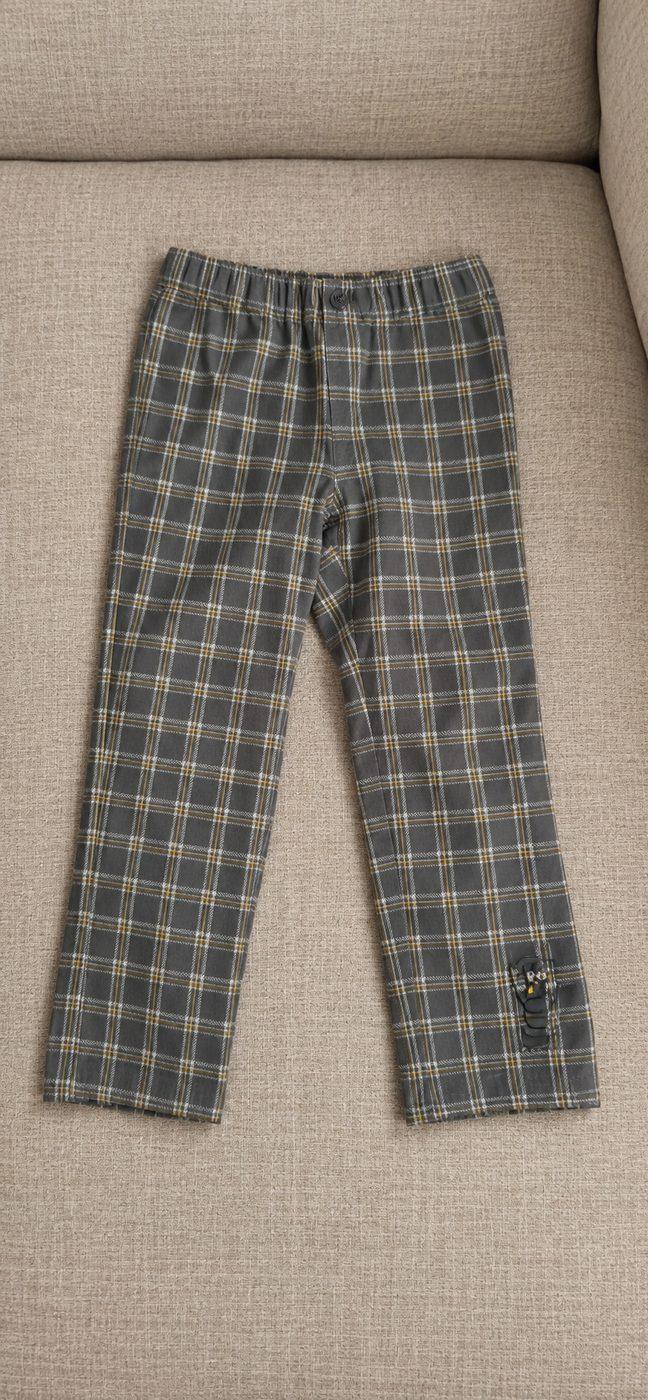 Kids' Gray Plaid Pants - Size 6Y (6-8)
