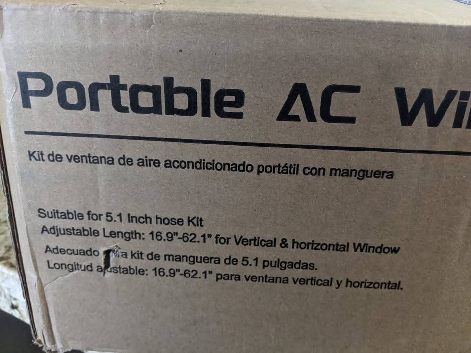 Portable Air Conditioner Window Kit, 5.1" Exhaust Hose - photo 4