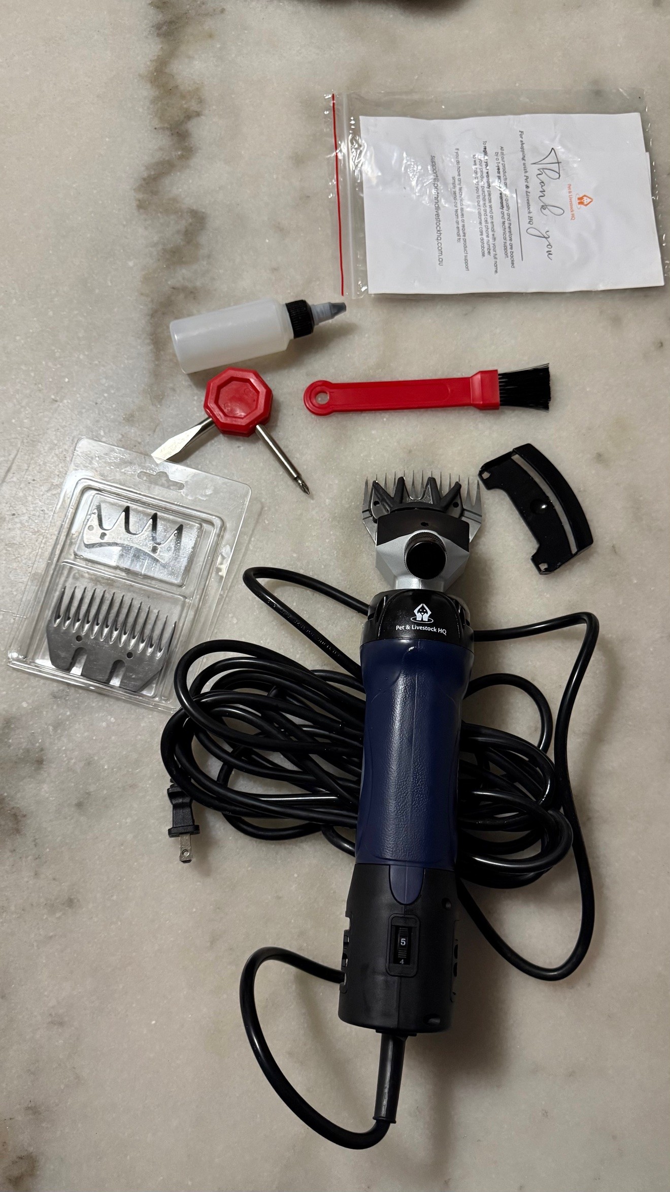380W Electric Clipper for Fur Coats + 2 Blades
