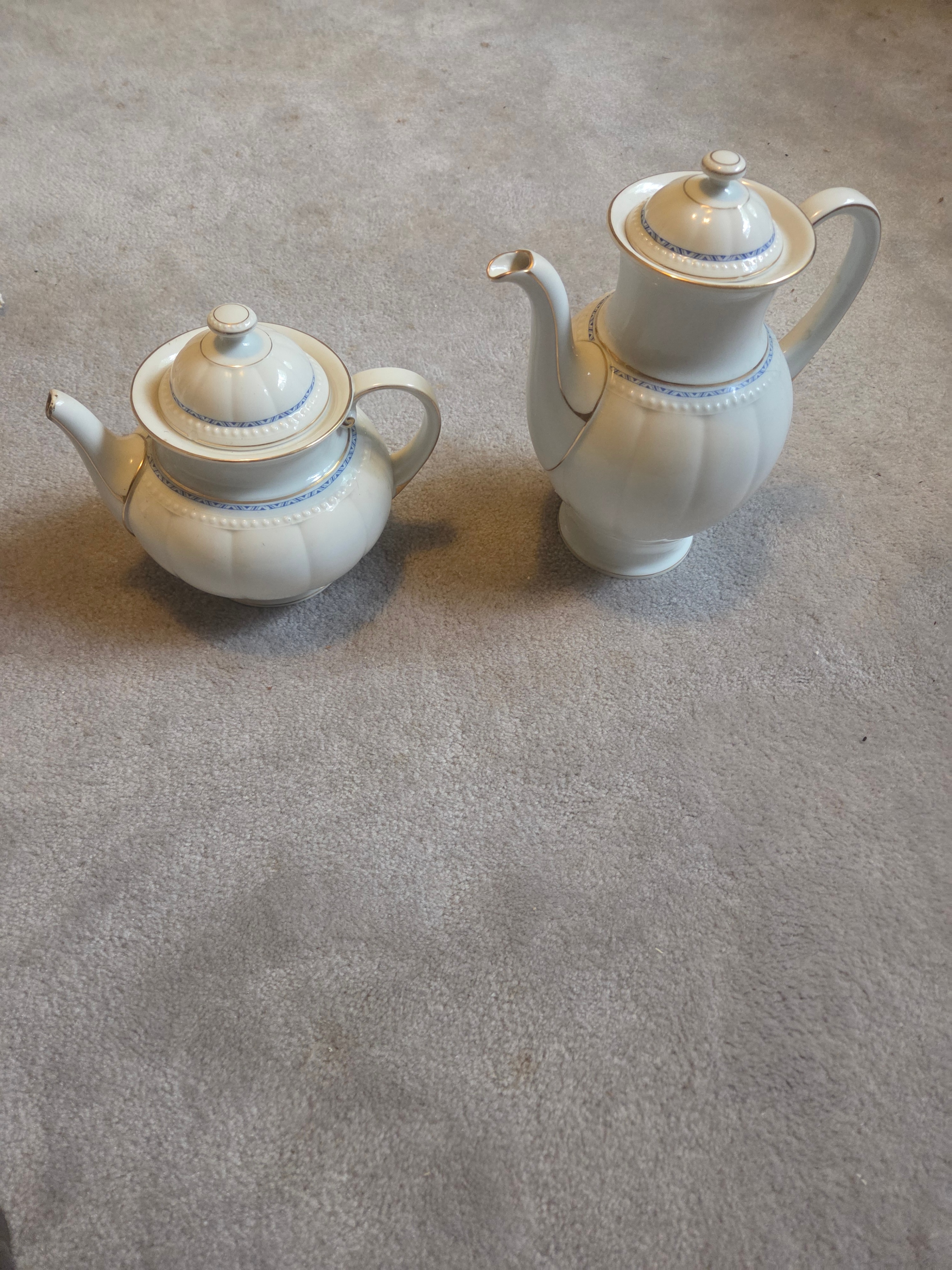 Vintage K&A Krautheim Selb Bavaria Porcelain Coffee Pot & Teapot
