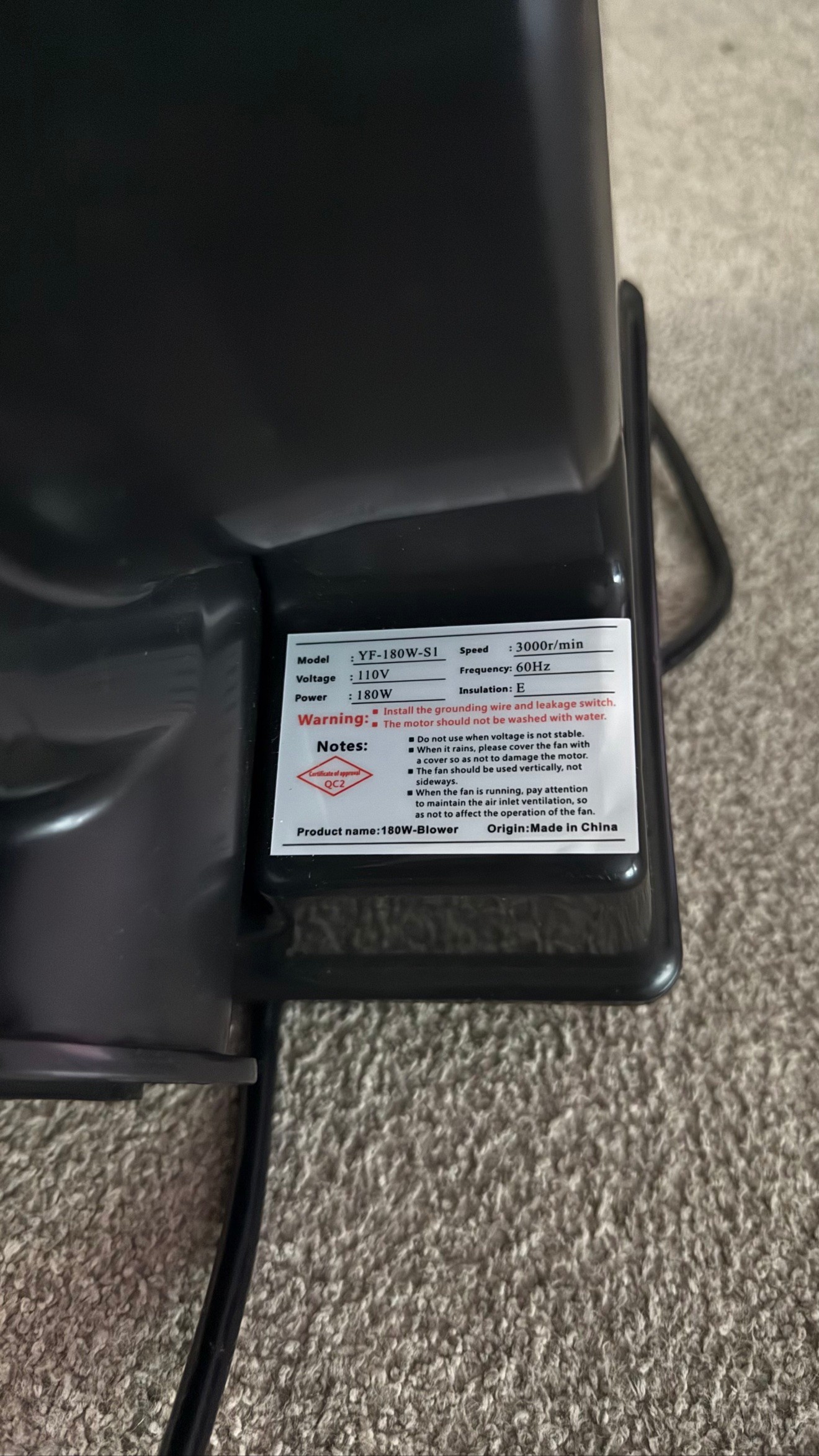 NEW 180W Electric Air Blower for Inflatables - photo 4