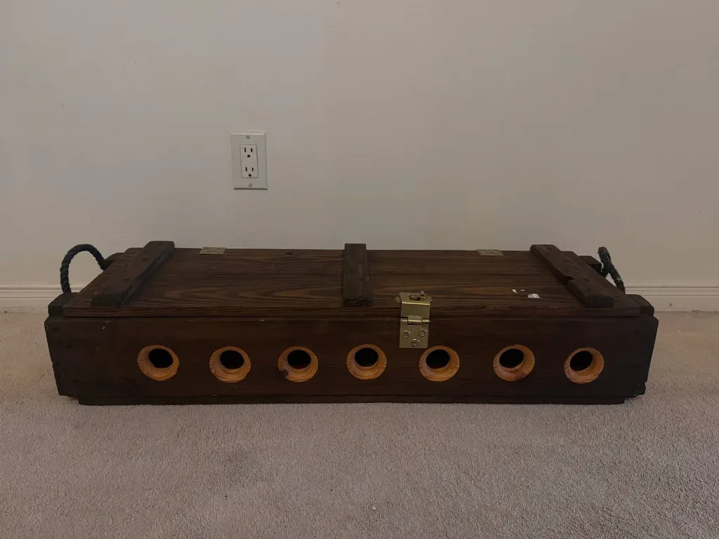 Vintage Wooden Crate Style Wine Rack - photo 3