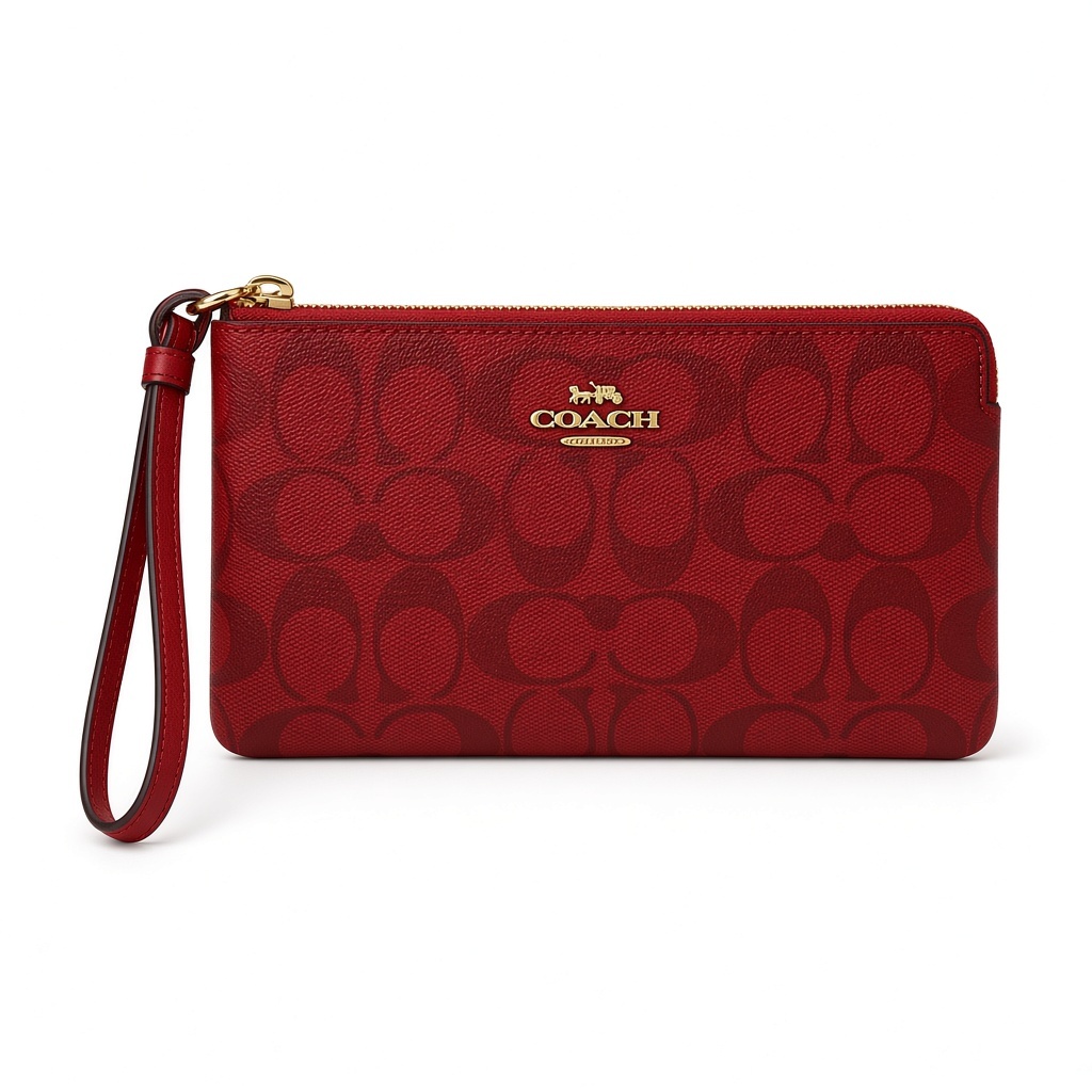 COACH Red Zip Wallet