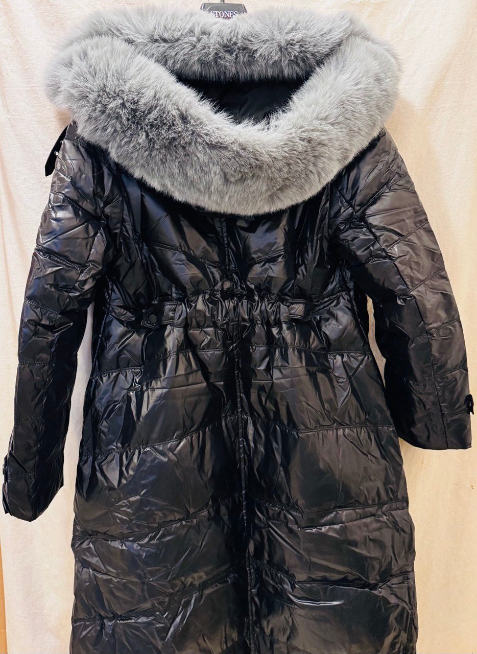ANYIELIEMO Women's Long Down Coat - Black, Size S-M - photo 2