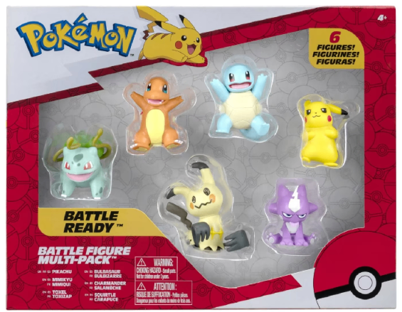 NEW Pokémon Battle Figure 6-Pack – Pikachu & More