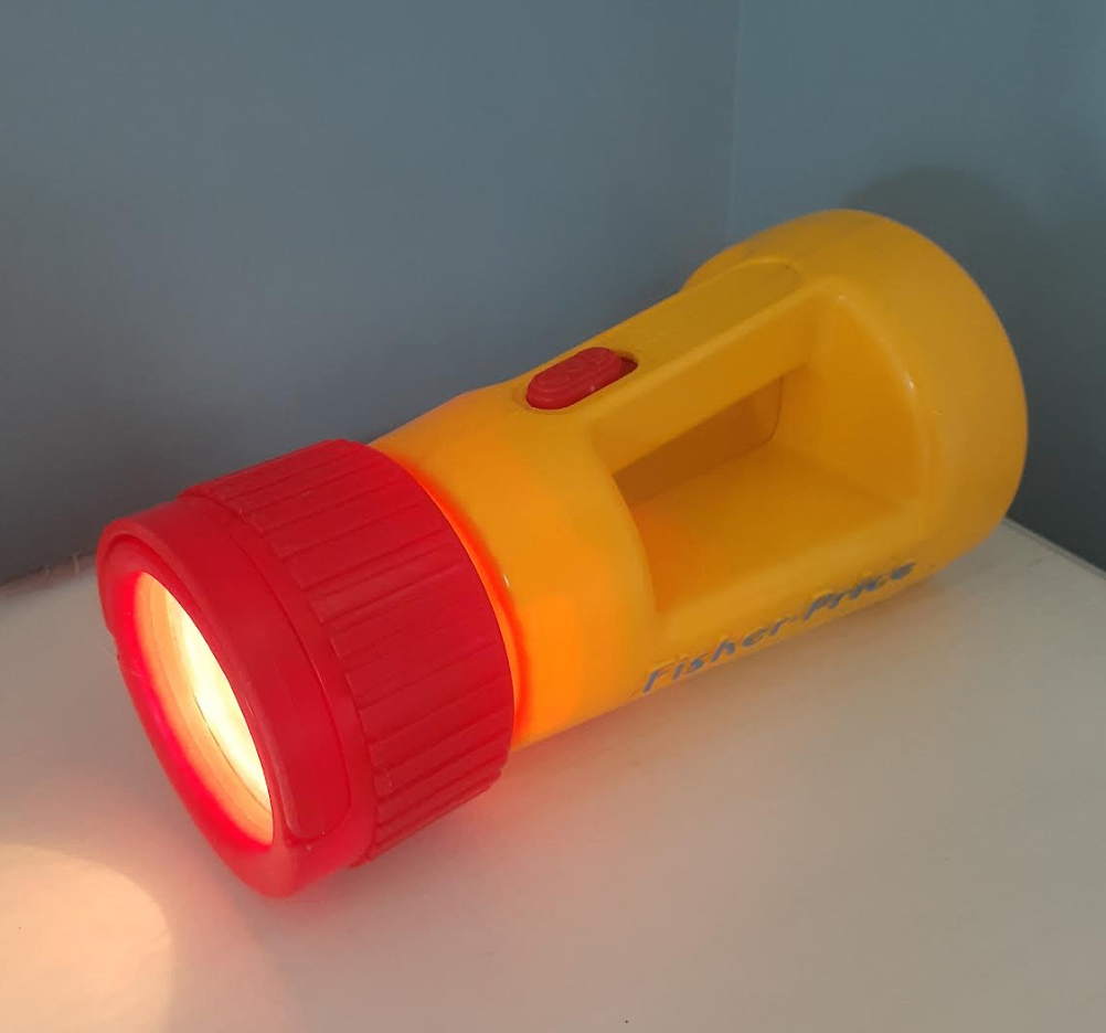 Vintage 1989 Fisher Price Flashlight Lantern 4 settings # 2324