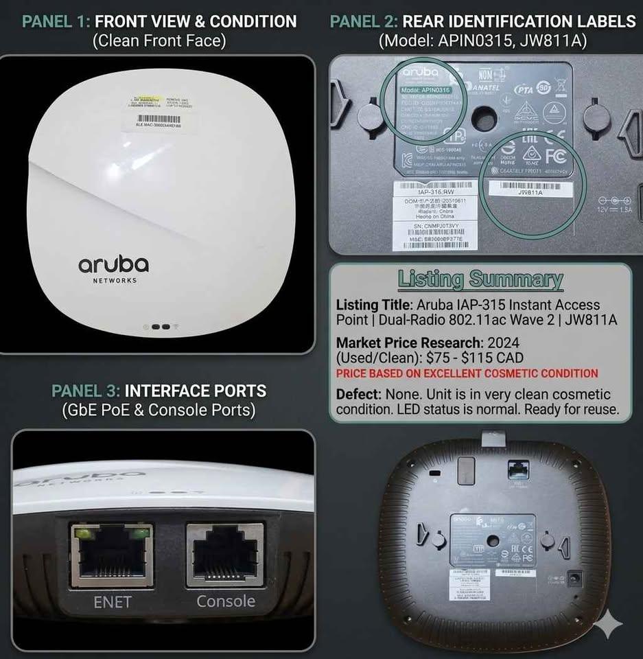 Aruba IAP-315 Instant Access Point 802.11ac Wave 2 JW811A - photo 3
