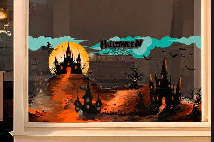 Scary Halloween Window Decals – Decor | No Glue | No Residue - photo 3