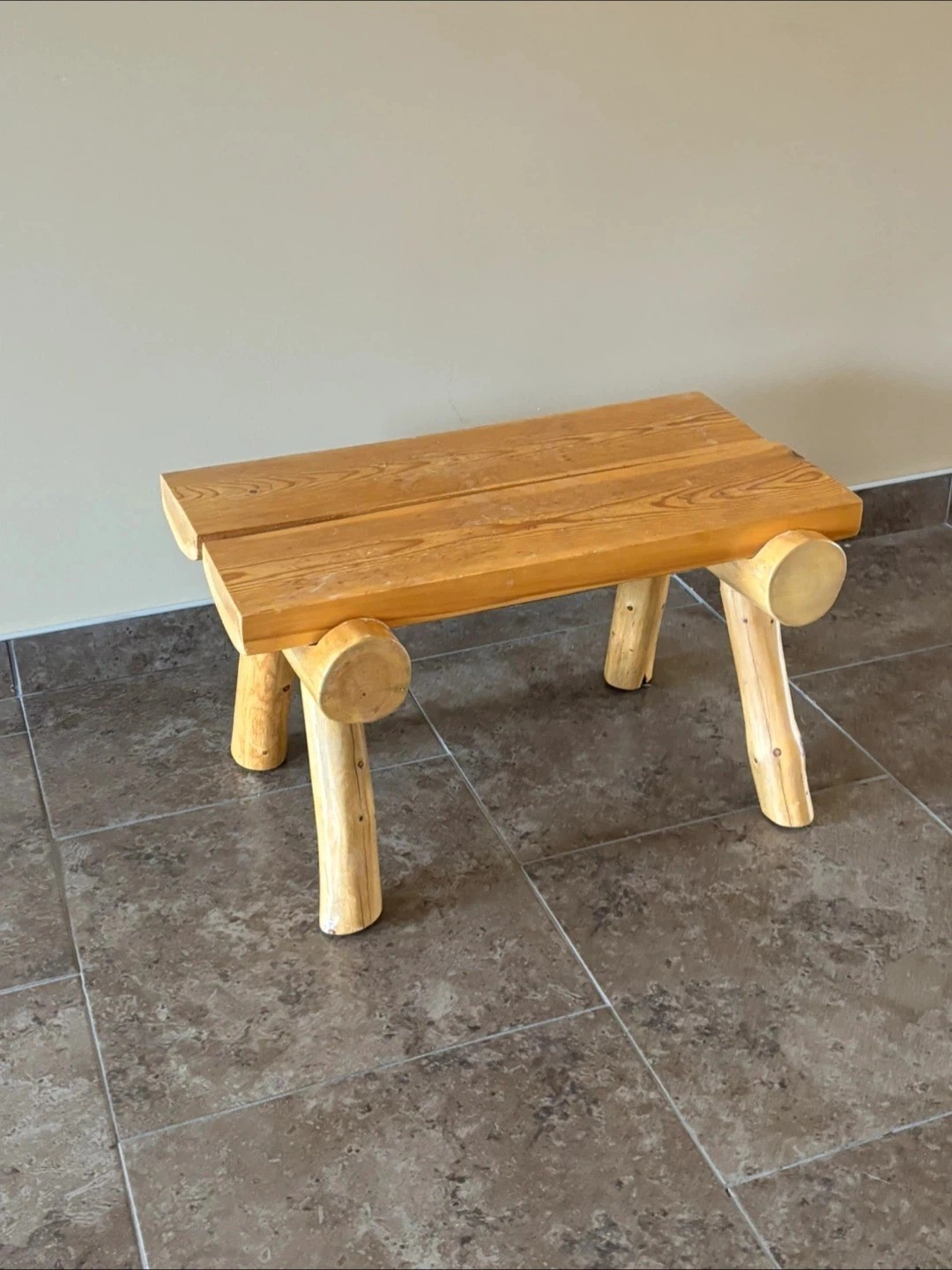 Rustic Log Bench - photo 5