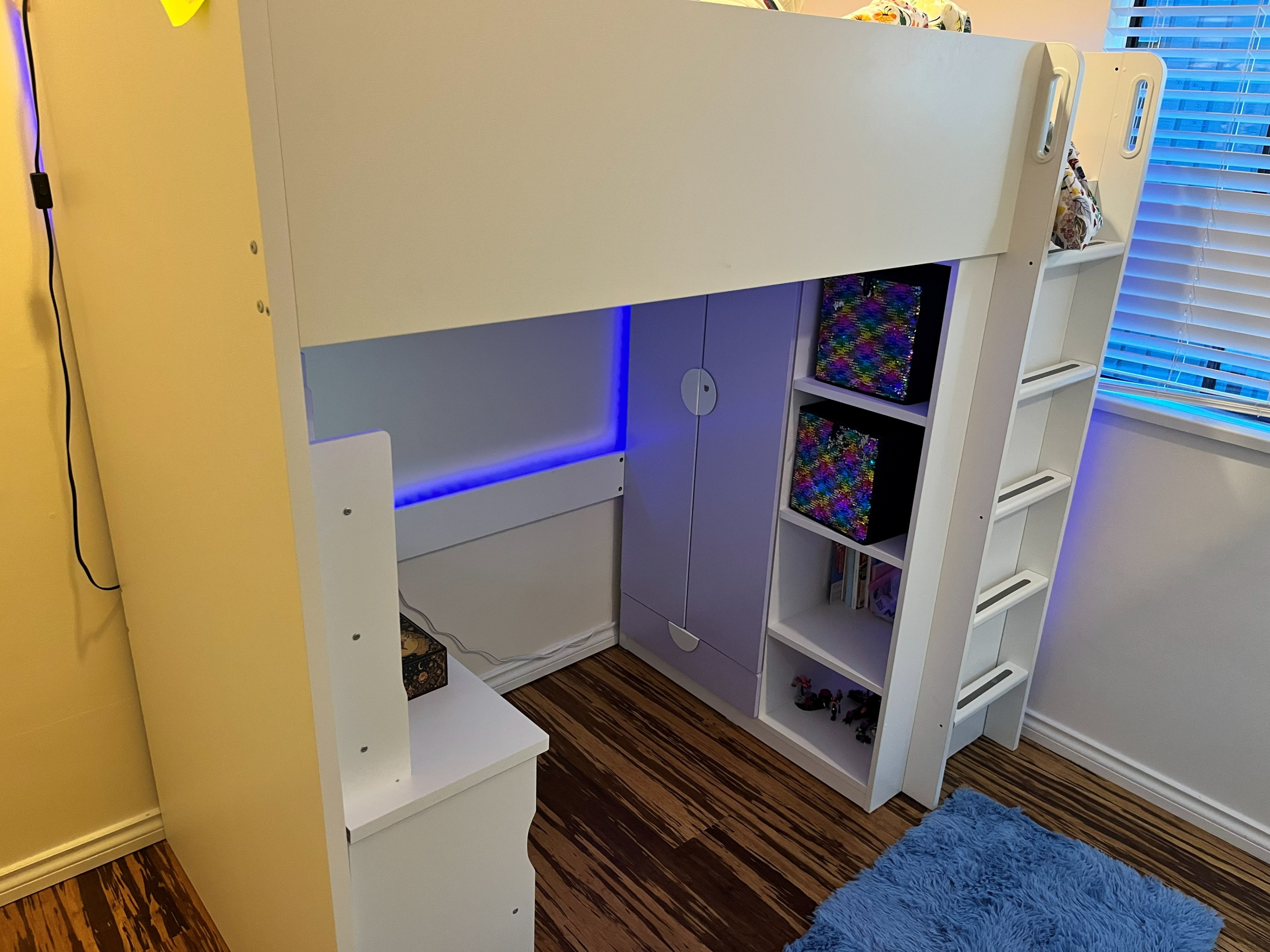 IKEA SMÅSTAD Loft Bed – Purple doors.
