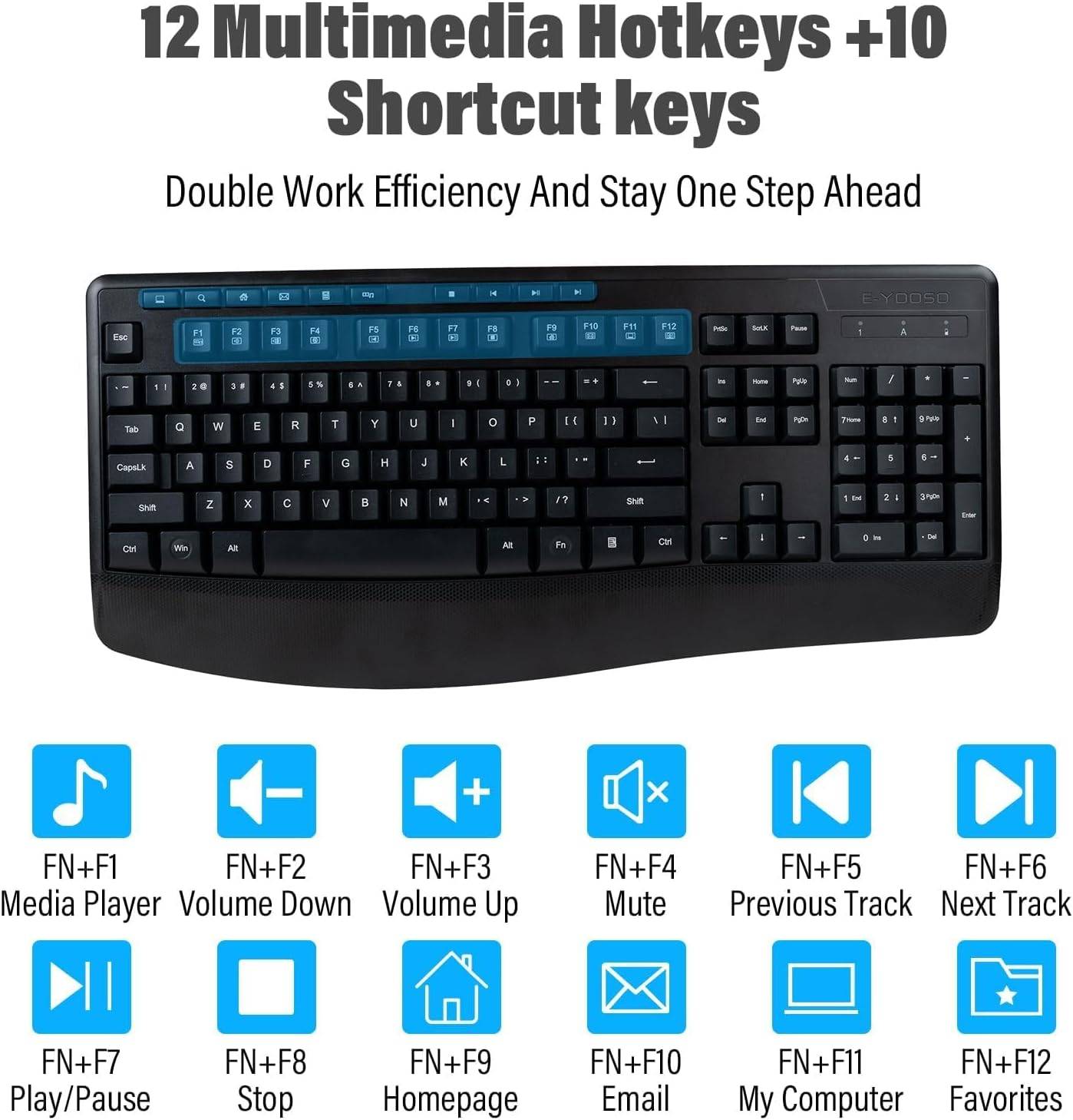 Silent Ergonomic Full-Size Keyboard & Mouse Combo - photo 5