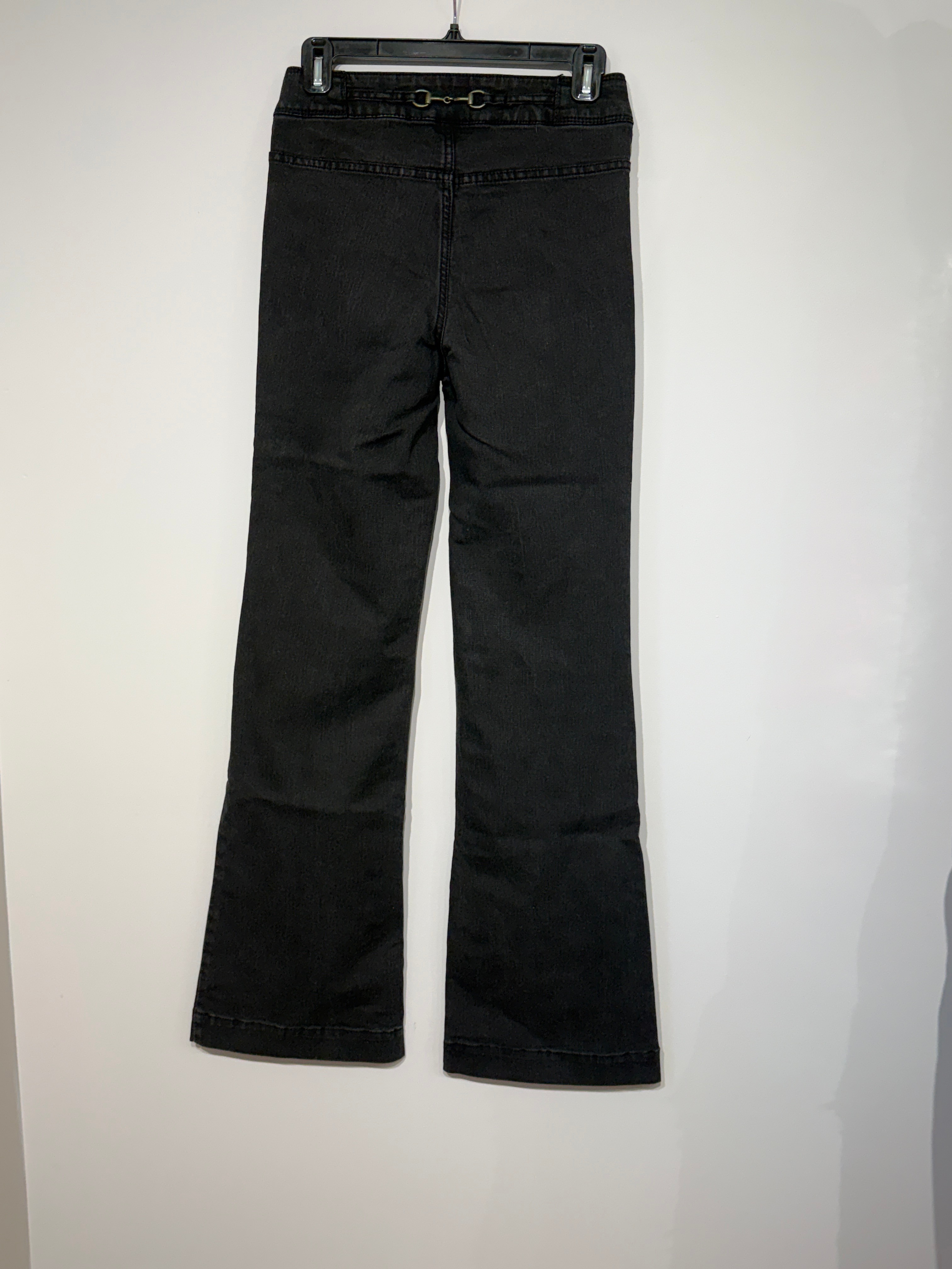 Le Chateau Washed Black Flare Jeans Size 26 Horsebit Accent NWOT - photo 4