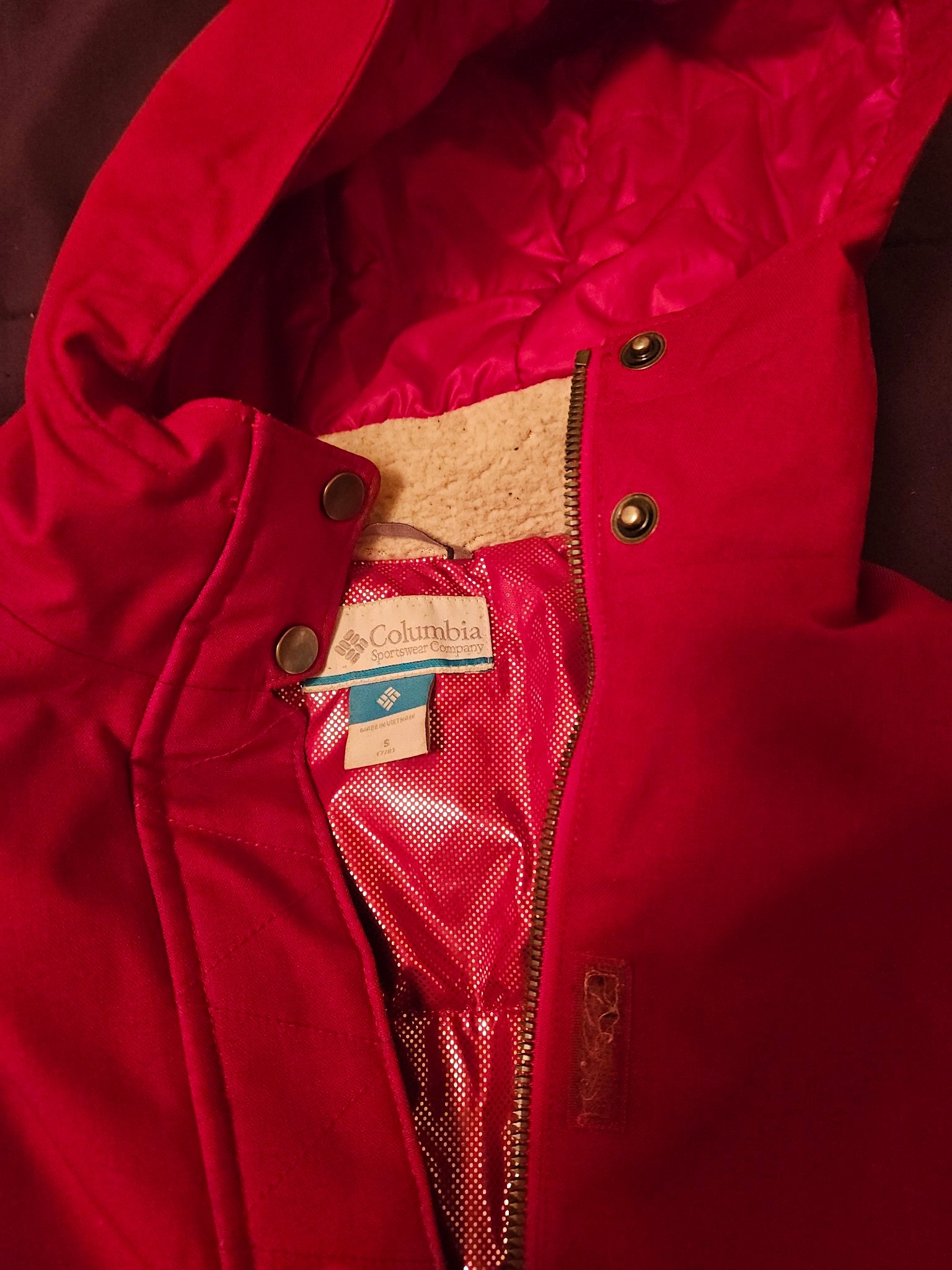 Columbia Kids Winter Jacket - Size S (7/8) - Red - photo 2
