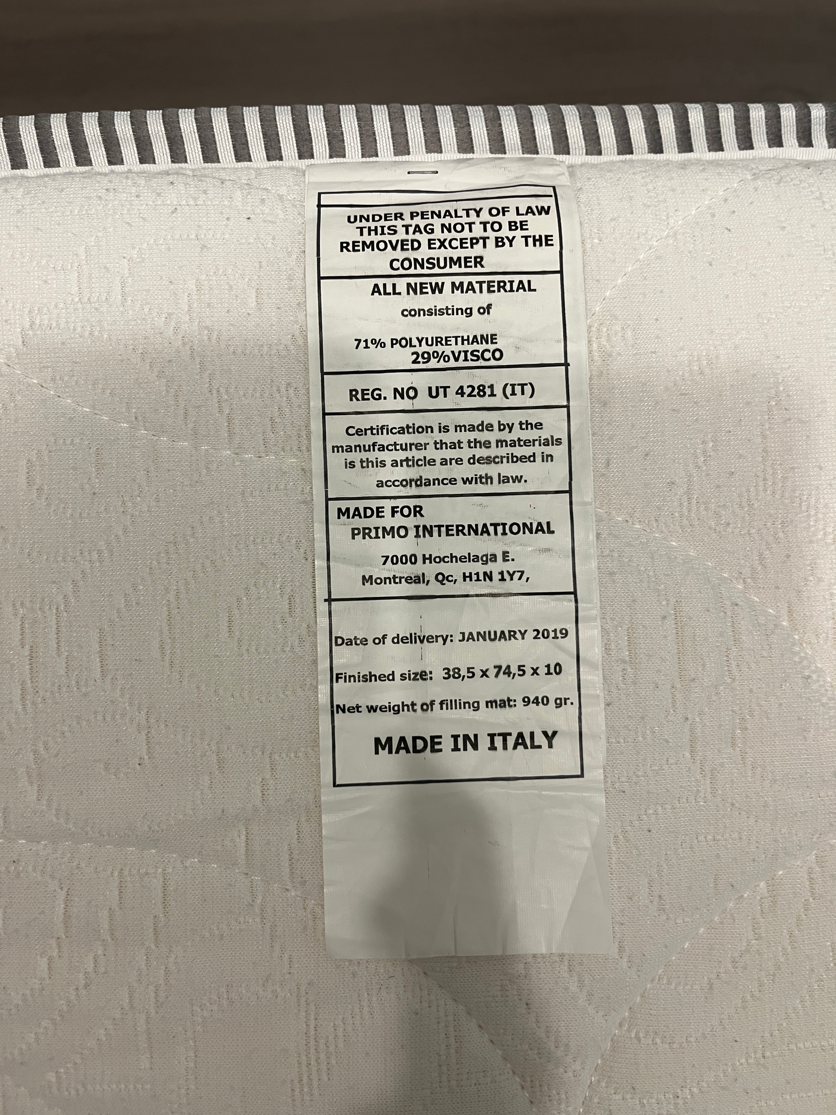 Twin Mattress – 10" – Always Used with Protector - photo 2