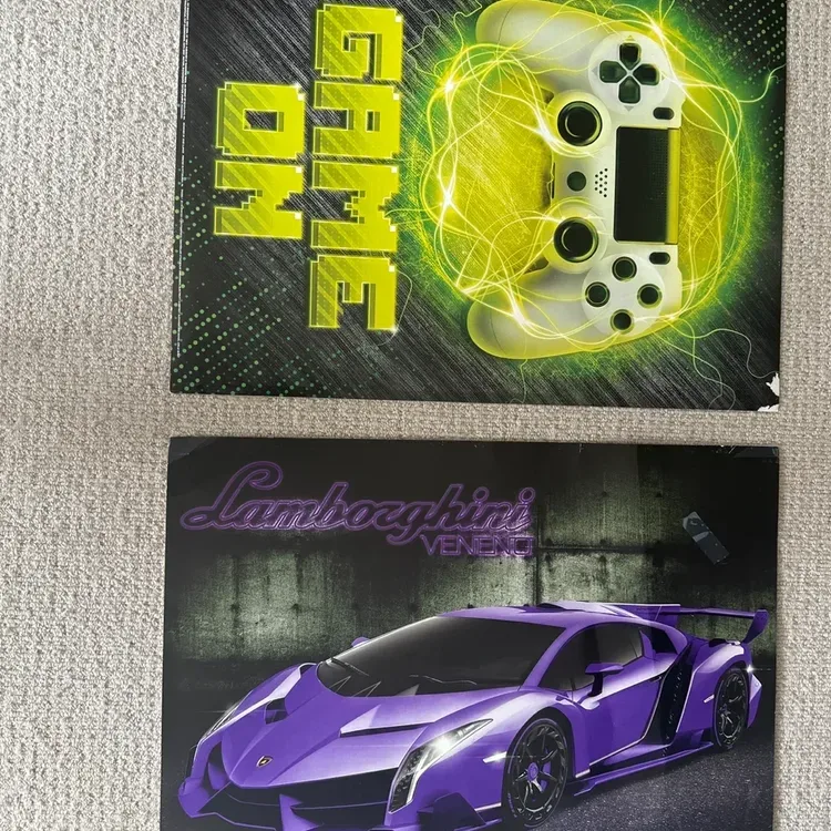 Lamborghini Veneno & Game On Controller Poster Set