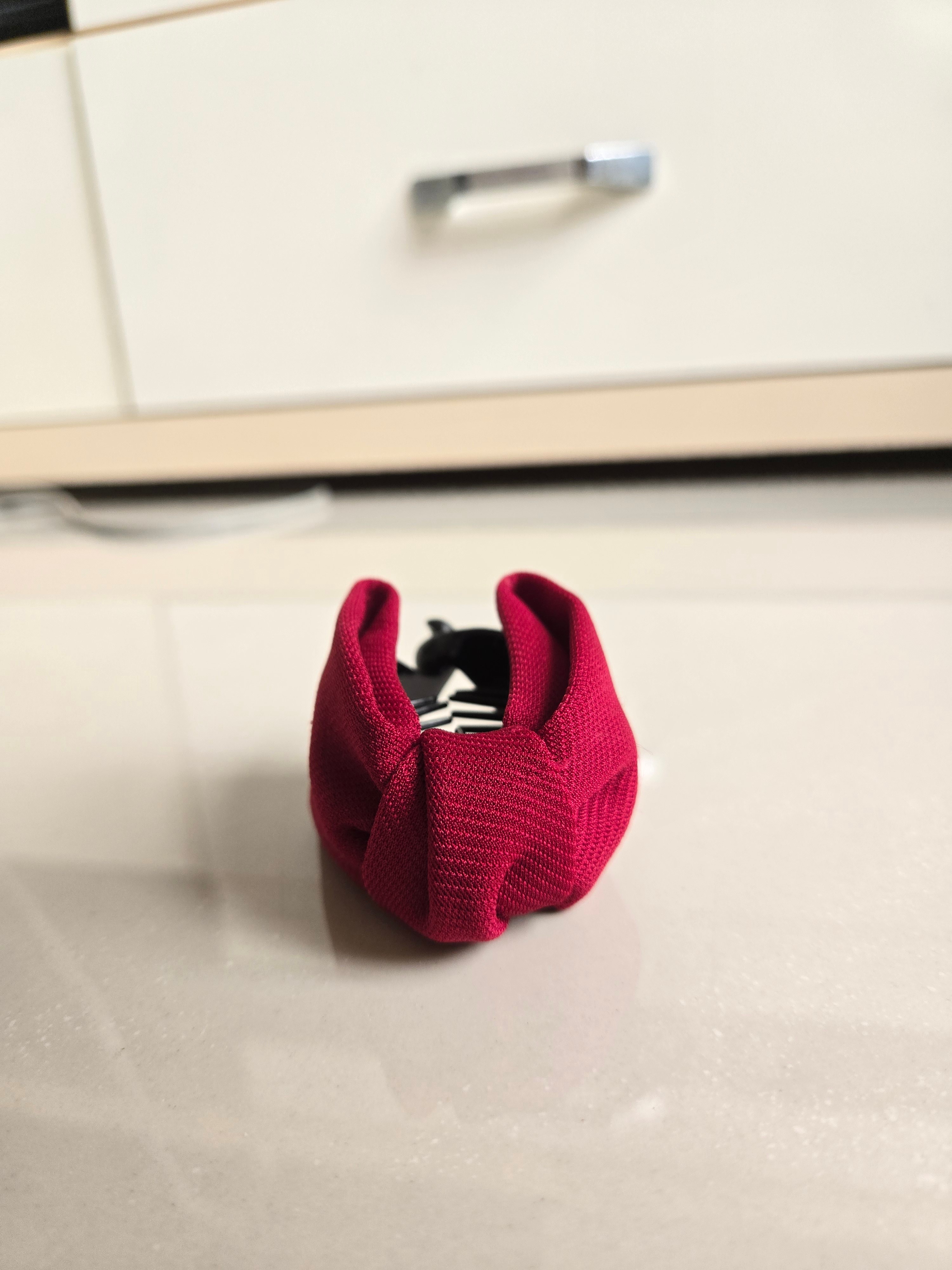 Wine Red Fabric Ribbon Bow Banana Hair Clip - photo 4