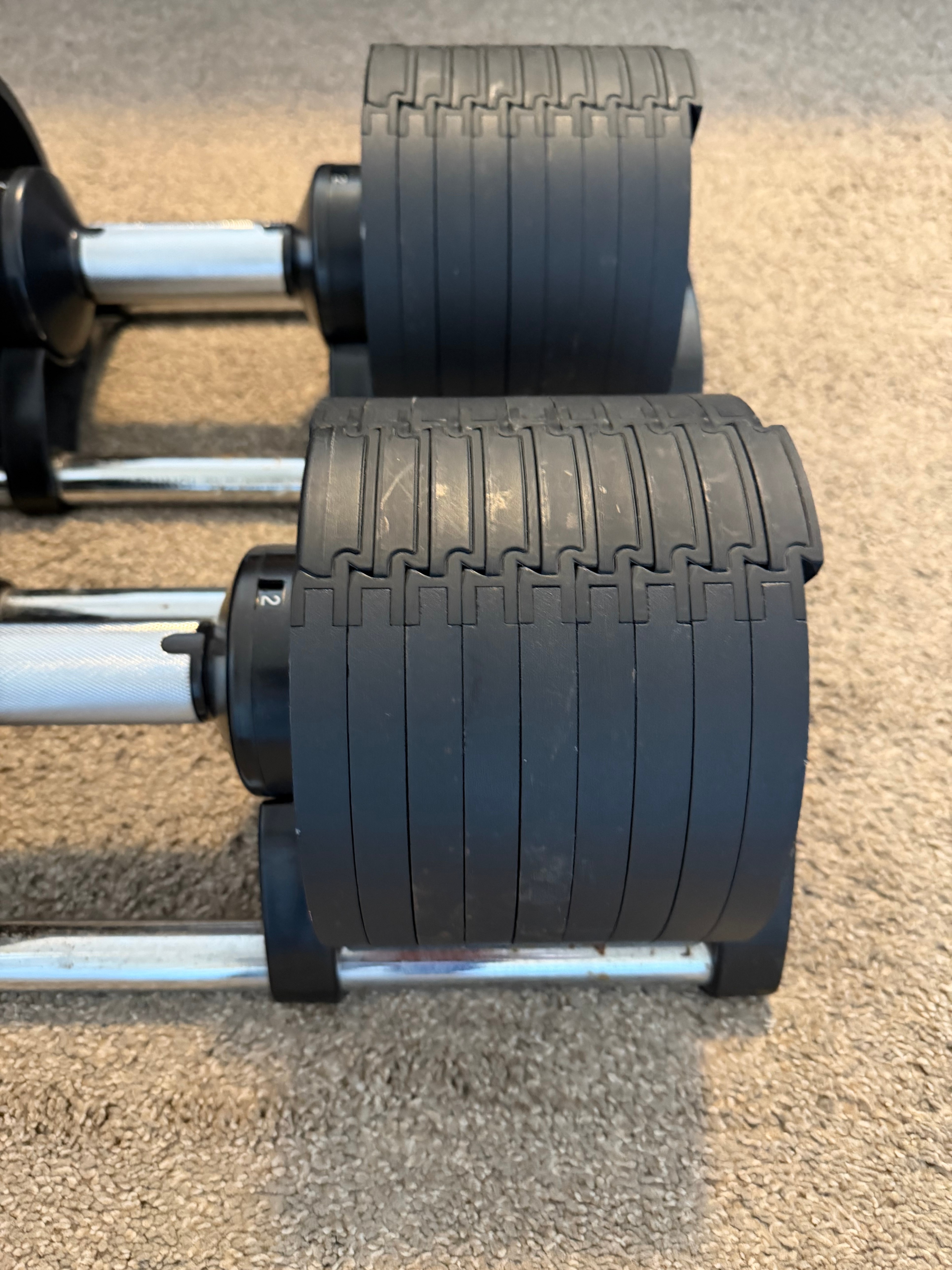 32kg / 70lb Adjustable Dumbbell Set with Base Cradles - photo 2