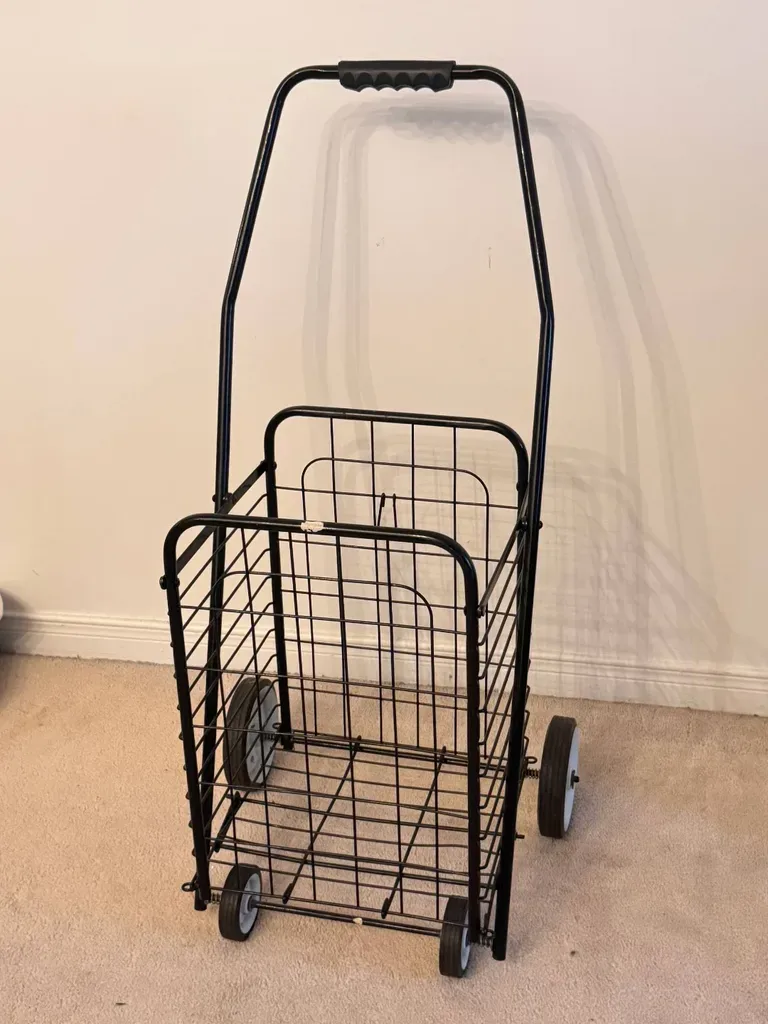 Black Metal Shopping Cart - photo 2