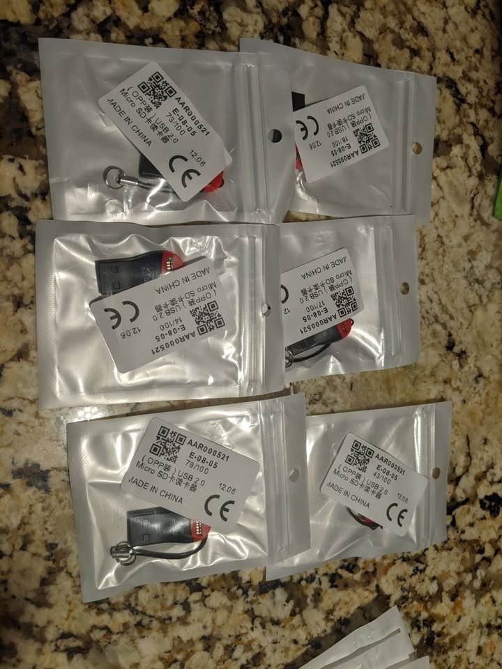 Micro SD card reader, USB2.0, brand new, $5 each, $10 for 3