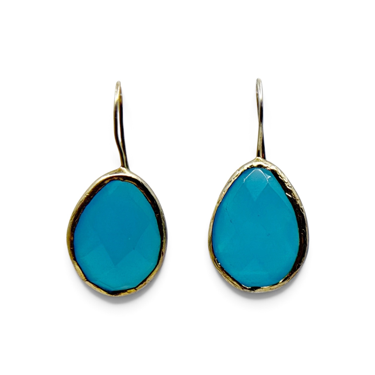 Sterling silver chalcedony earrings - GM1028