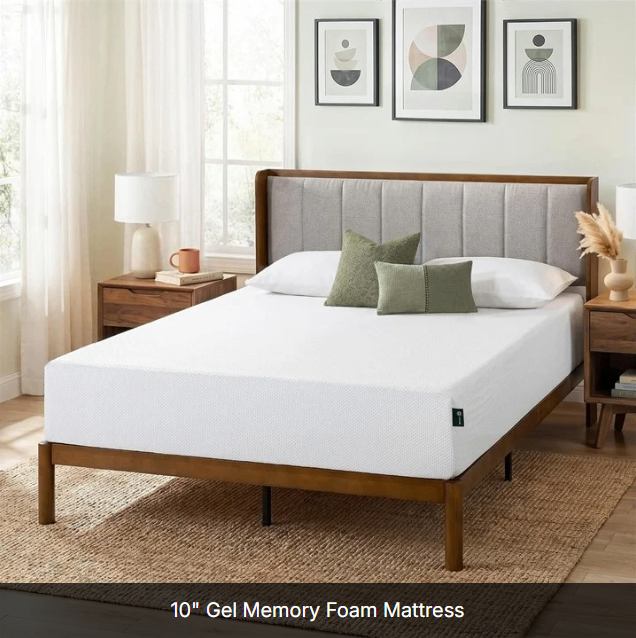 10" Gel Memory Foam Mattress $400 (originally $799)