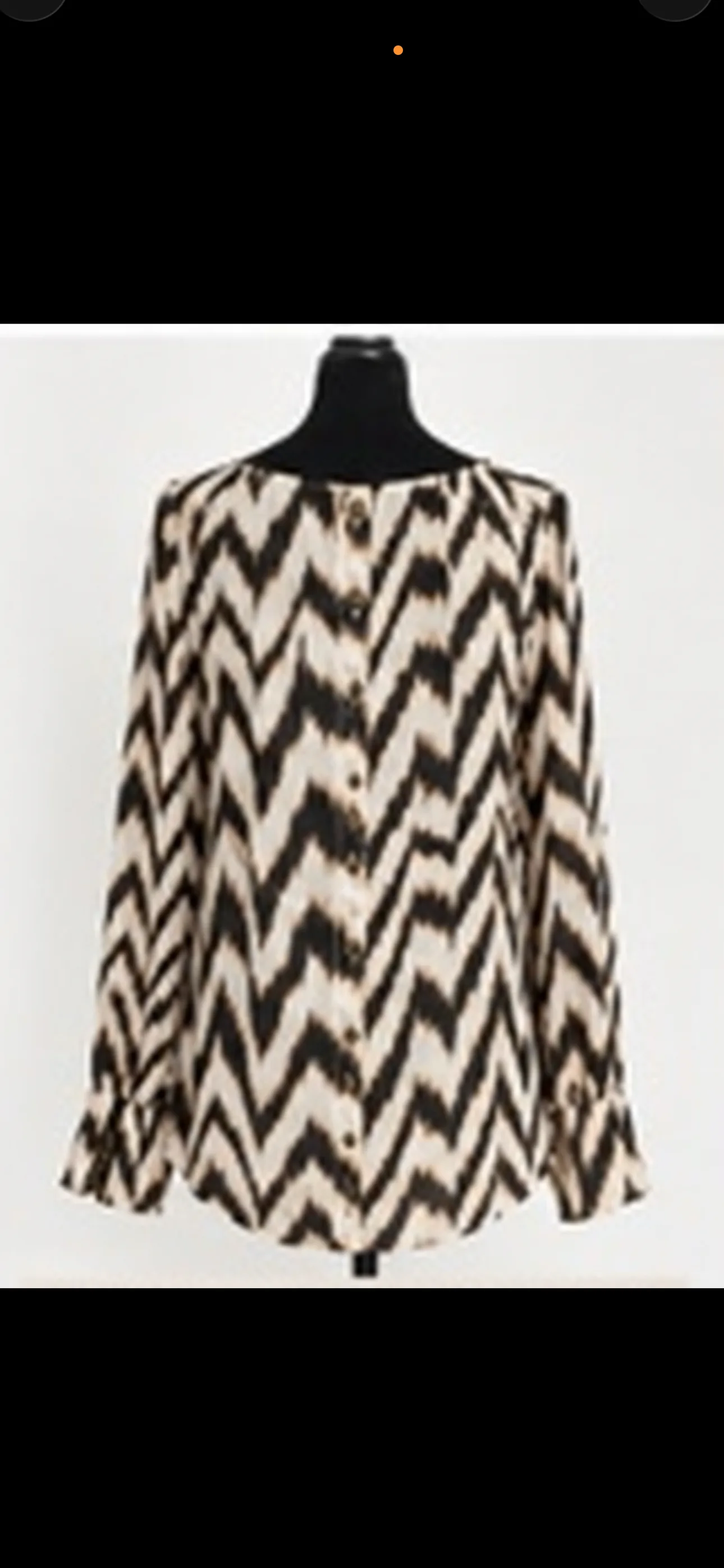 Vintage Y2K Dynamite Chevron Print Long Sleeve Blouse - photo 3