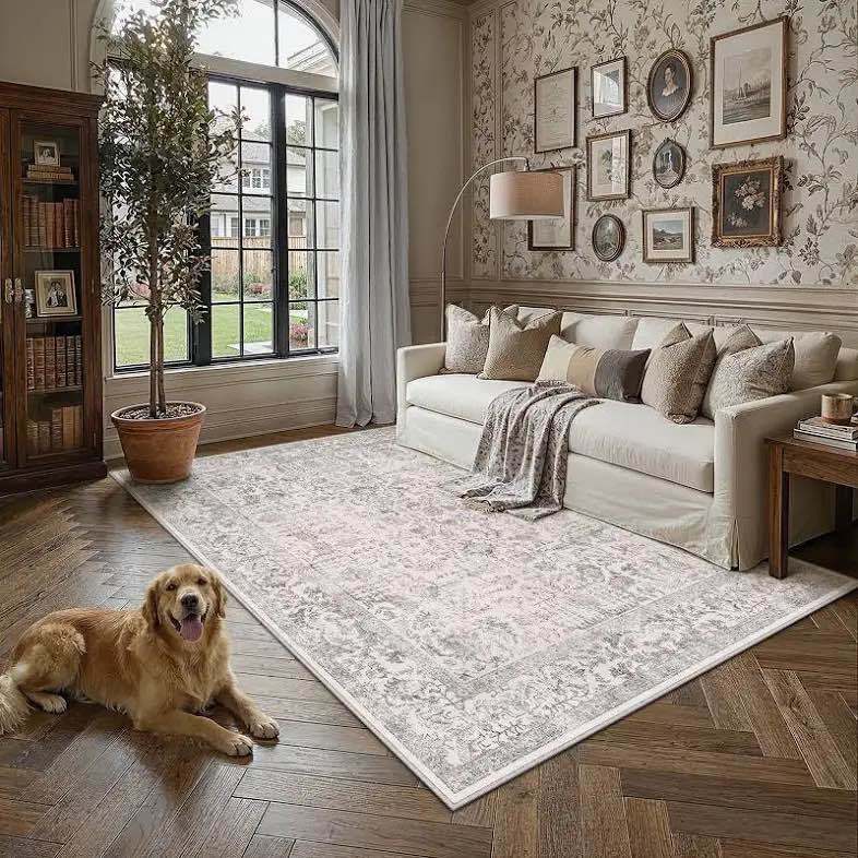 8x10 Area Rug Beige/Brown Washable Non-Slip (New) - photo 4