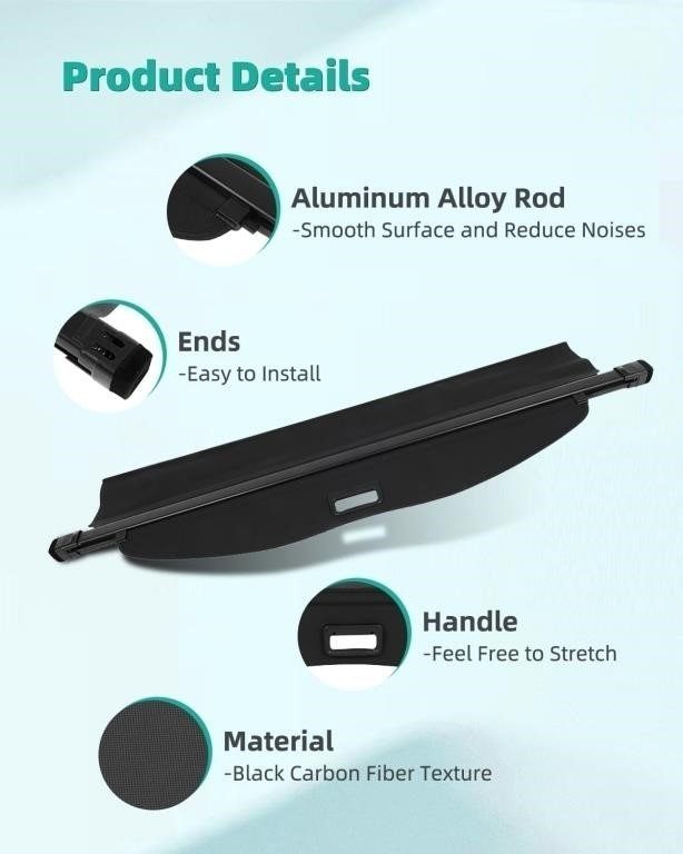 MSRP $140 NEW! SCITOO Cargo Cover for Toyota Highlander - photo 4