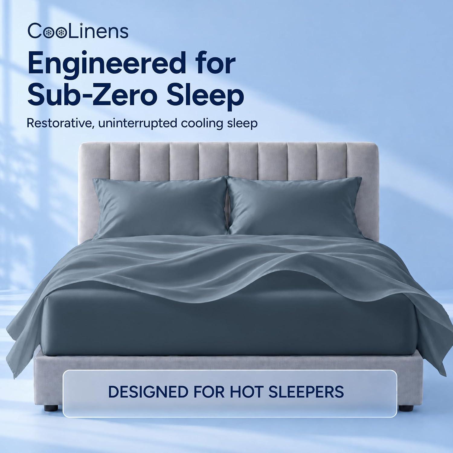 BreezeWeave 4 PC Queen Size Cooling Bed Sheets for Hot Sleepers - photo 3