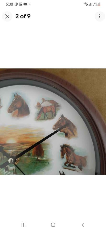 New Ruane Manning Horse, wall clock equestrian - photo 2