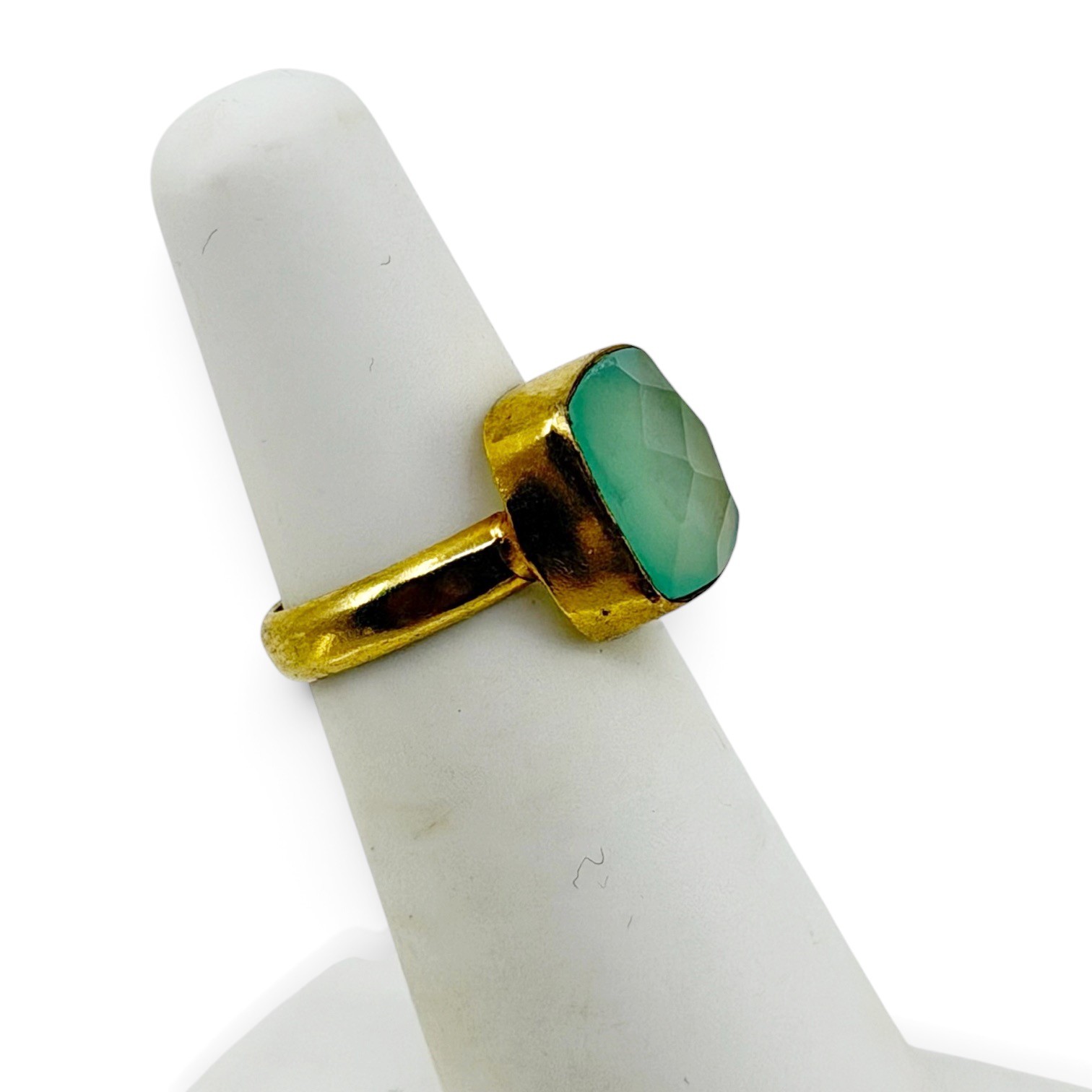 Gold Vermeil sterling silver chalcedony ring - GM1095 - photo 4