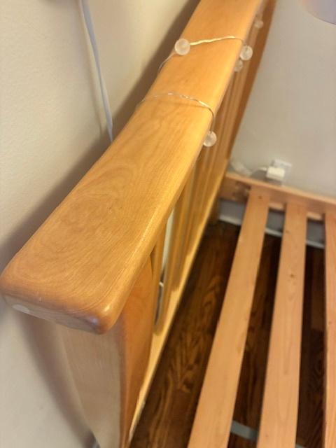 Solid wood twin bed and dresser