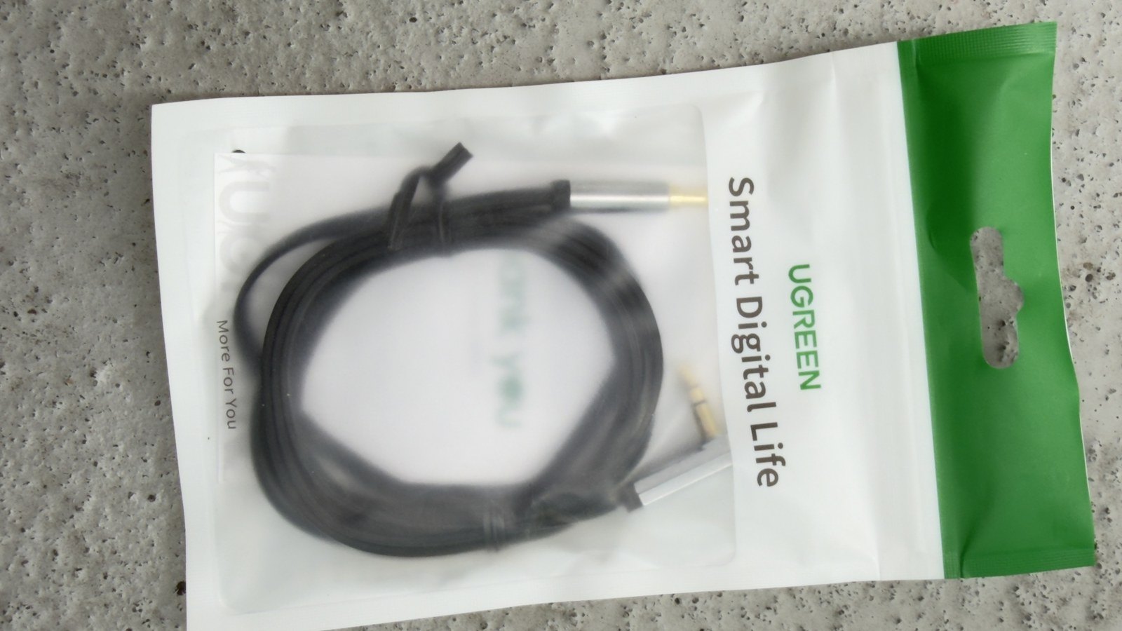 UGREEN 3.5mm AUX Cable 1.5 m – Flat, Right-Angle, New Sealed