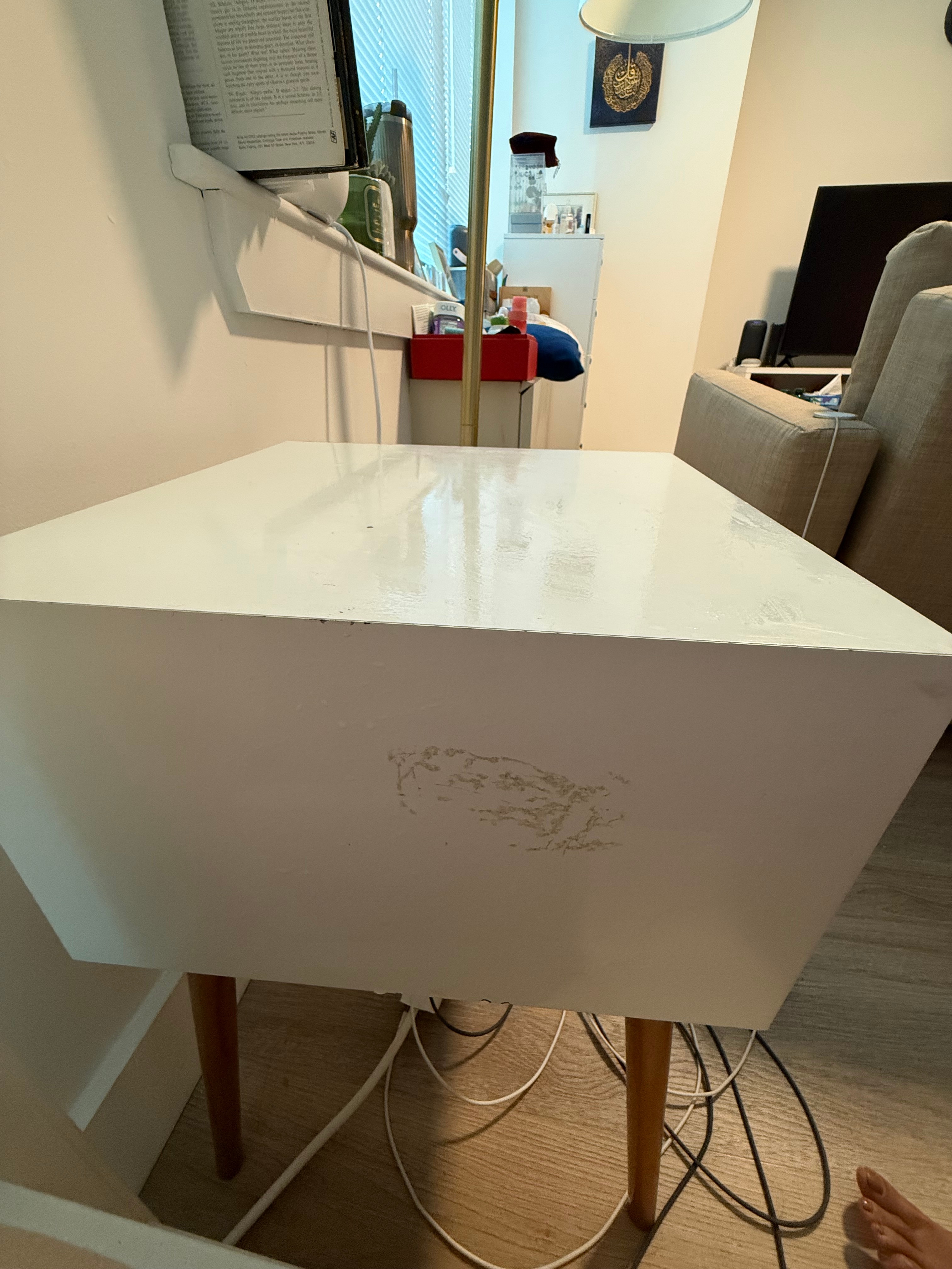 Nightstand side end table with drawers - photo 5