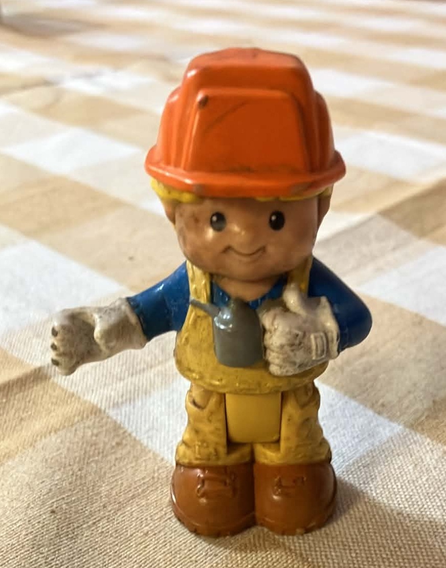 Little People Eddie Construction Worker Bendable Orange Hat