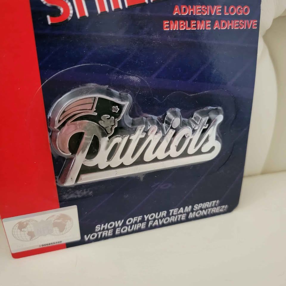 New England Patriots NFL SHIELD-IT! Chrome plastic Emblem - NEW - photo 2