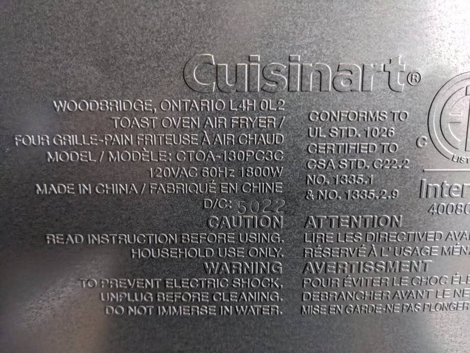 Convenient Air Fry oven, Cuisinart 0.6 cu.ft. (17L) air fryer - photo 5