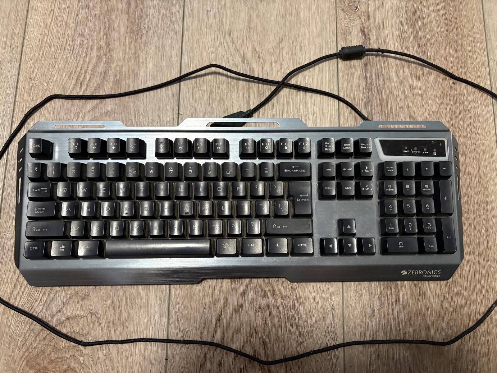 Zebronics Transformer Wired Gaming Keyboard – Black & Silver