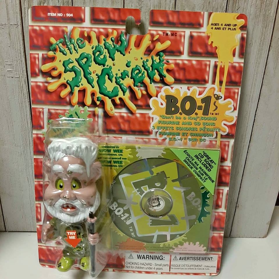 Rare The Spew Crew B.O-1 Action figure and CD by wow wee 1997