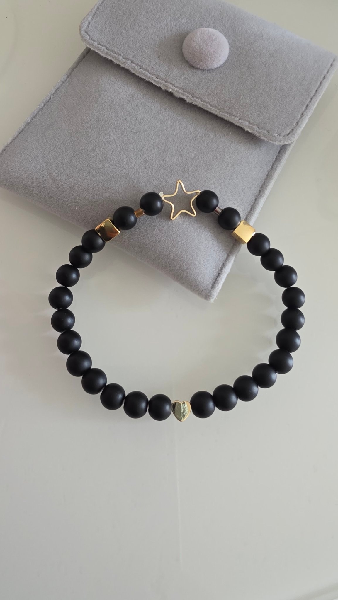 Beaded Handmade Bracelet with Star and Heart Charms - photo 2